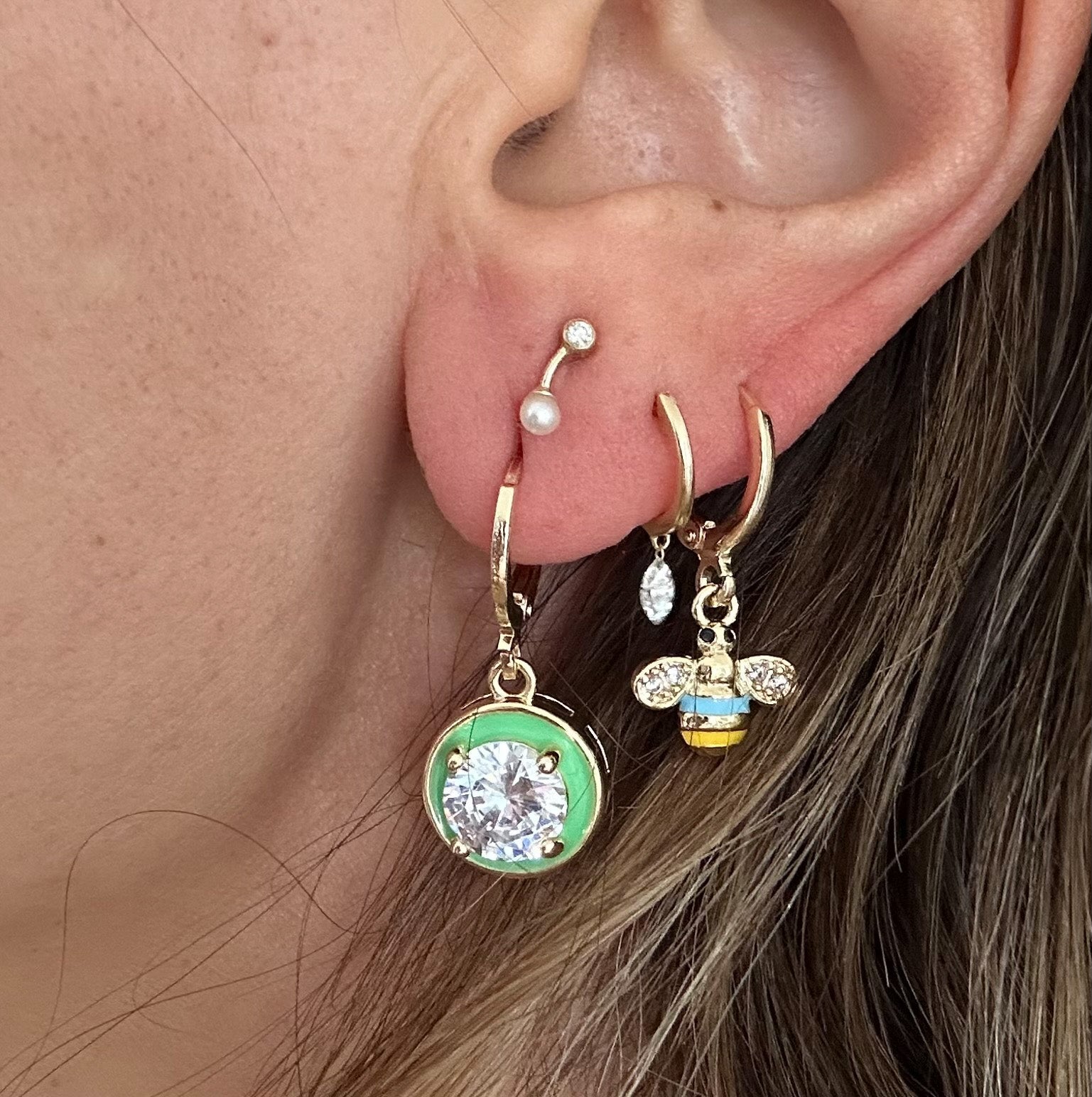 Enamel Candy Ball Earrings