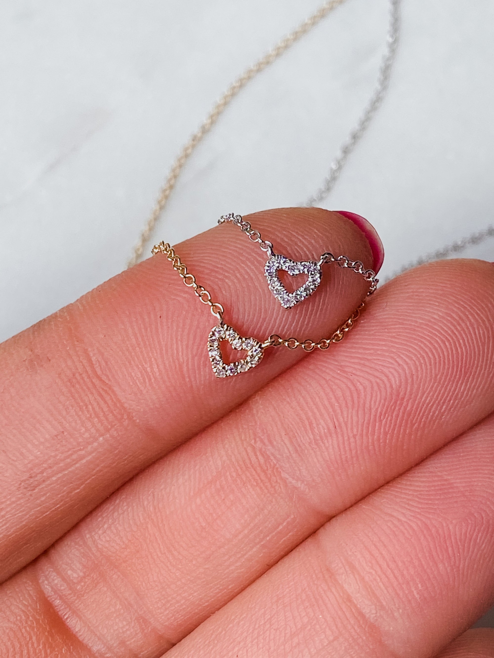 Nano Diamond Heart Necklace