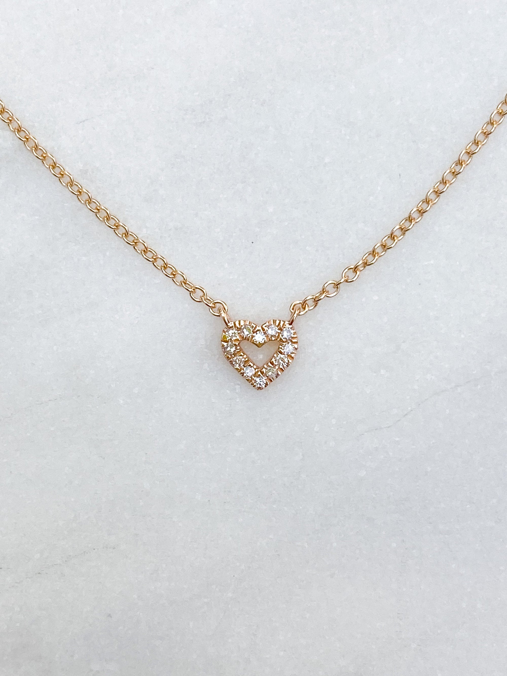 Nano Diamond Heart Necklace
