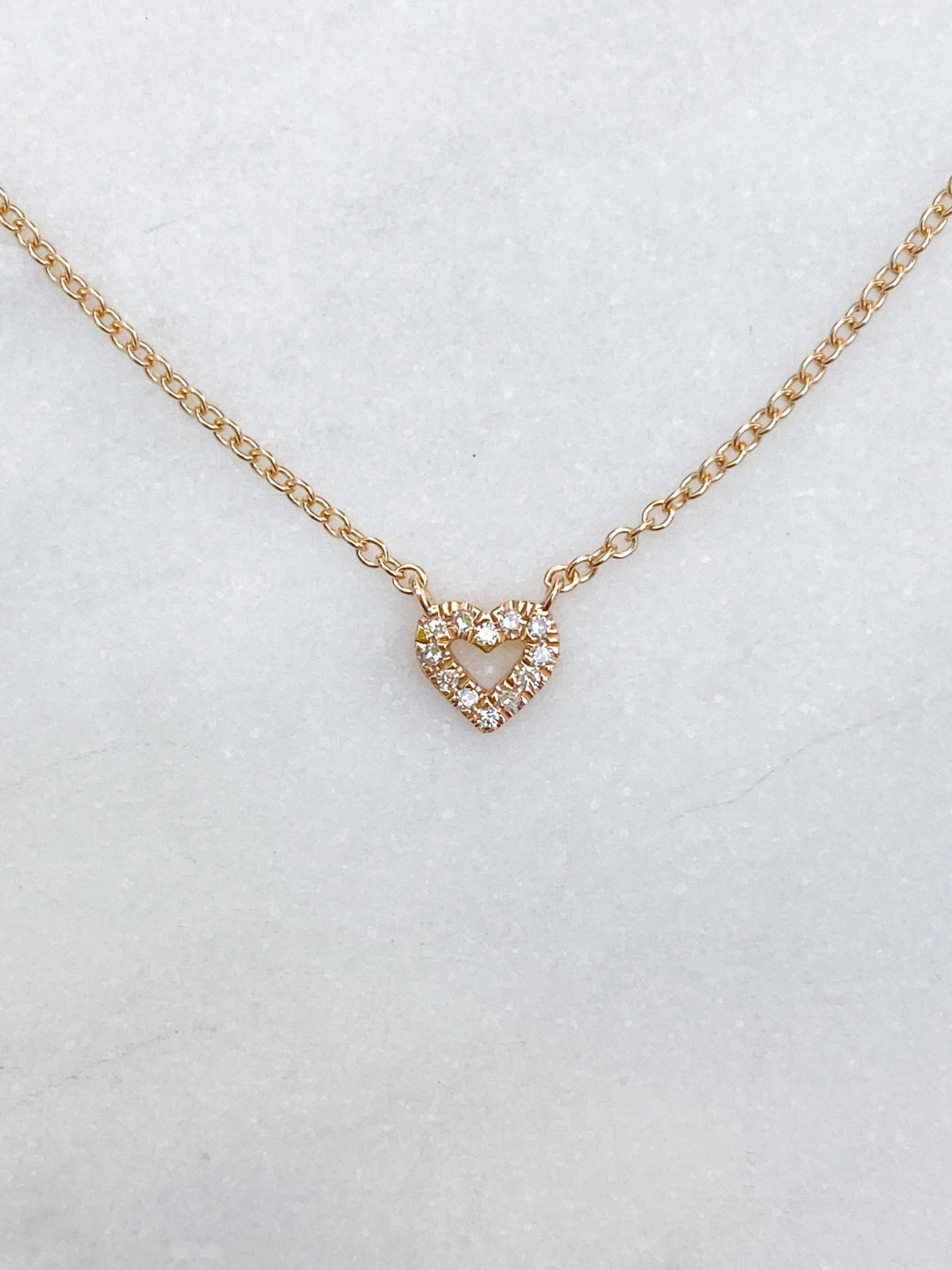 Nano Diamond Heart Necklace