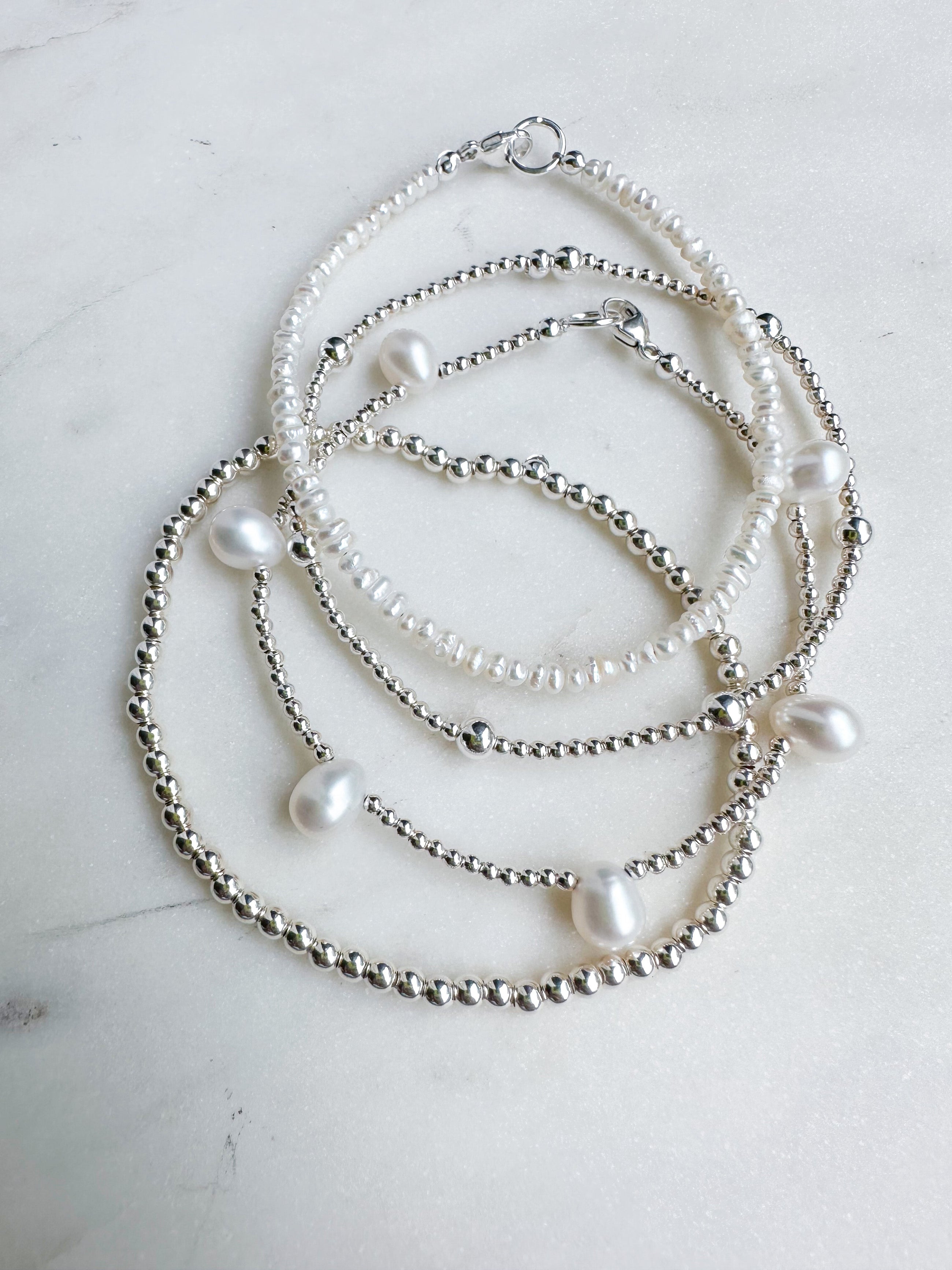 West Coast Pearl Silver Bracelet