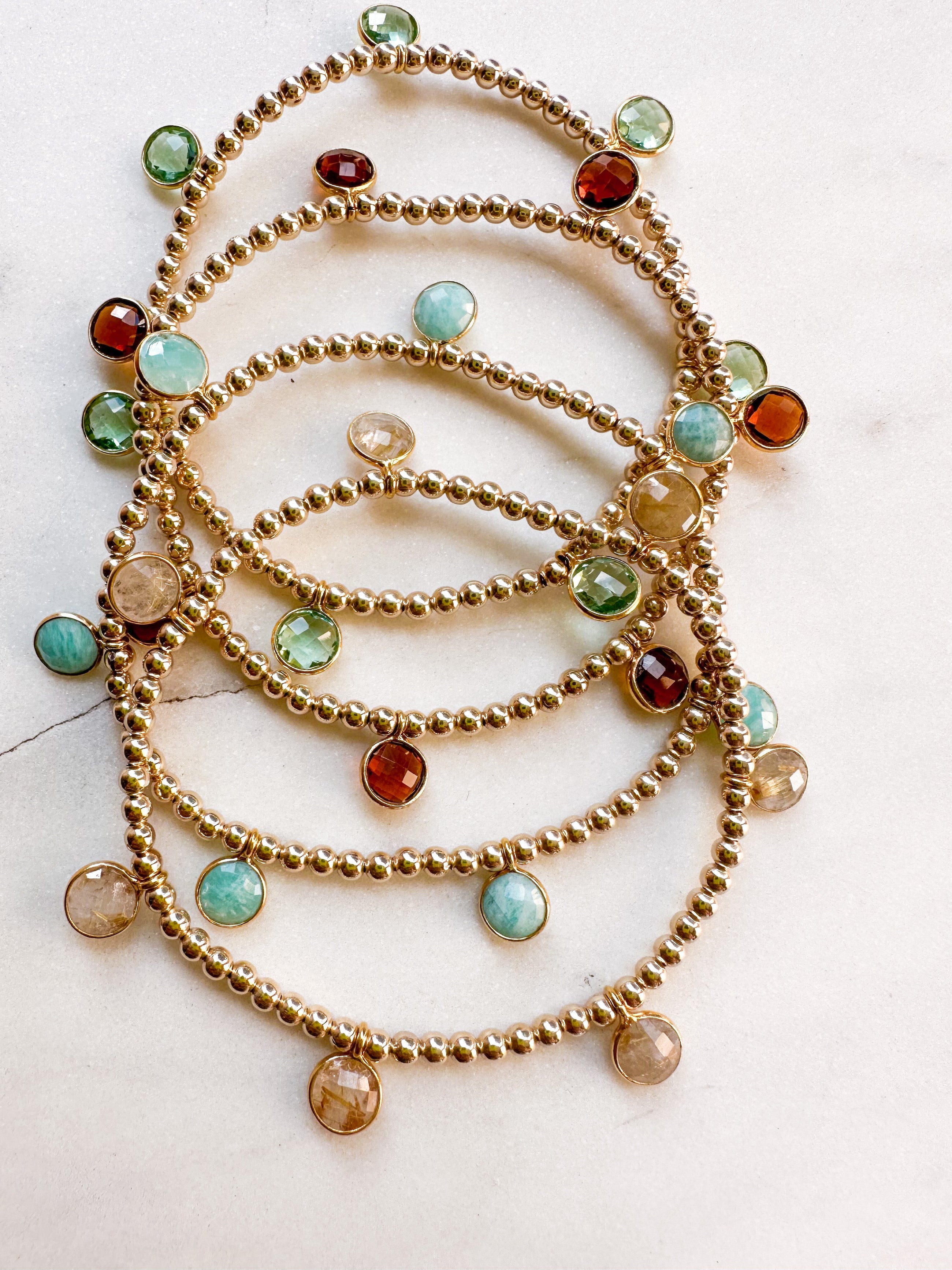 Golden Quartz Drop Bracelet