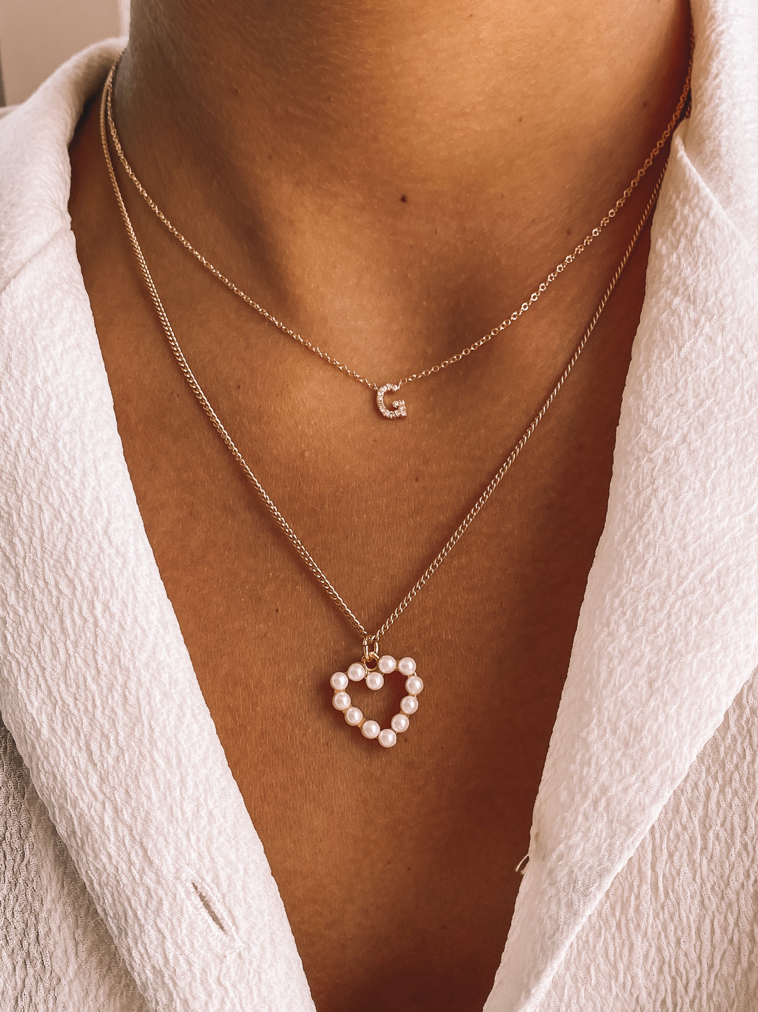 Nano Diamond Initial Necklace