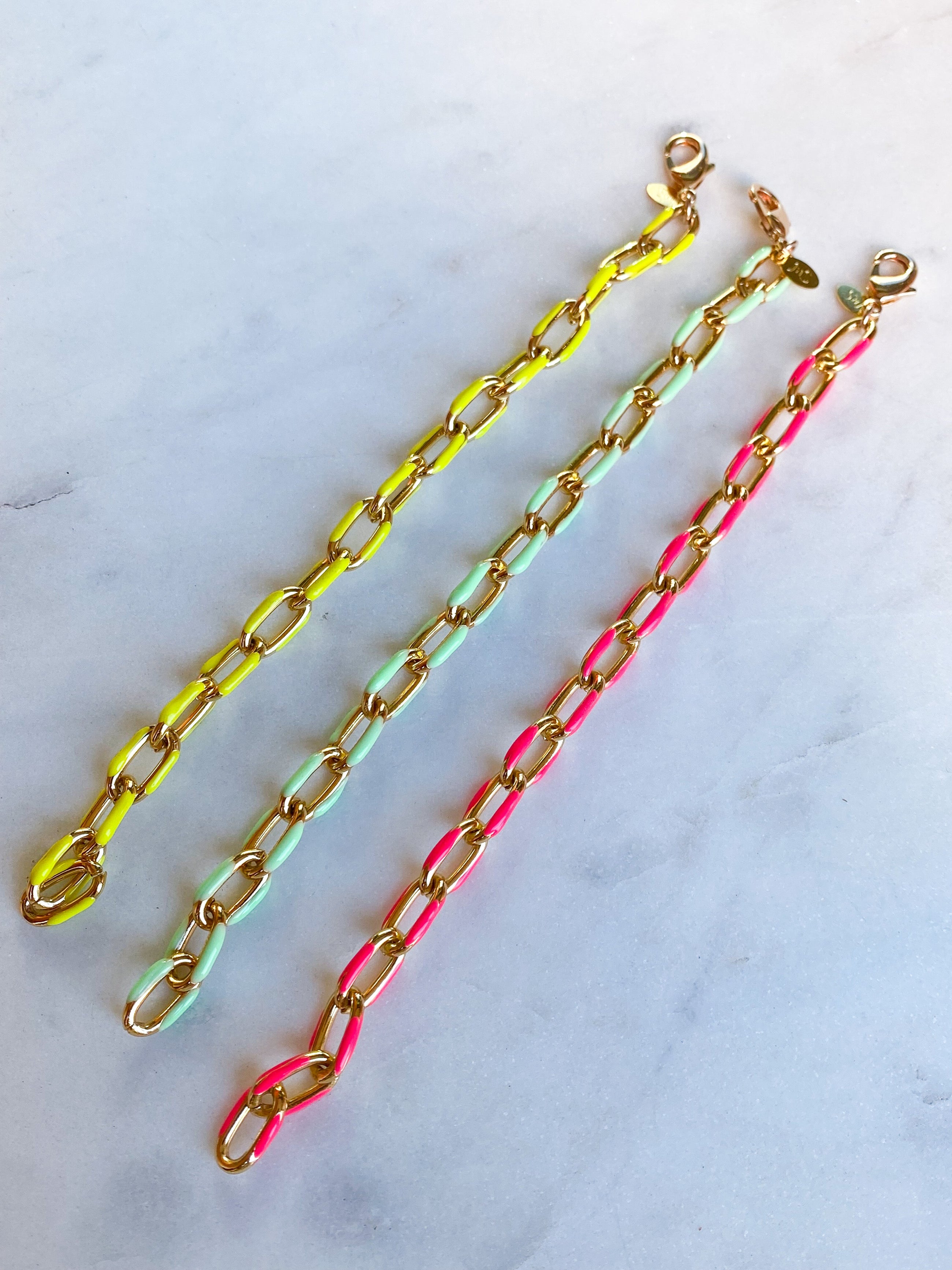 Enamel Link Bracelet