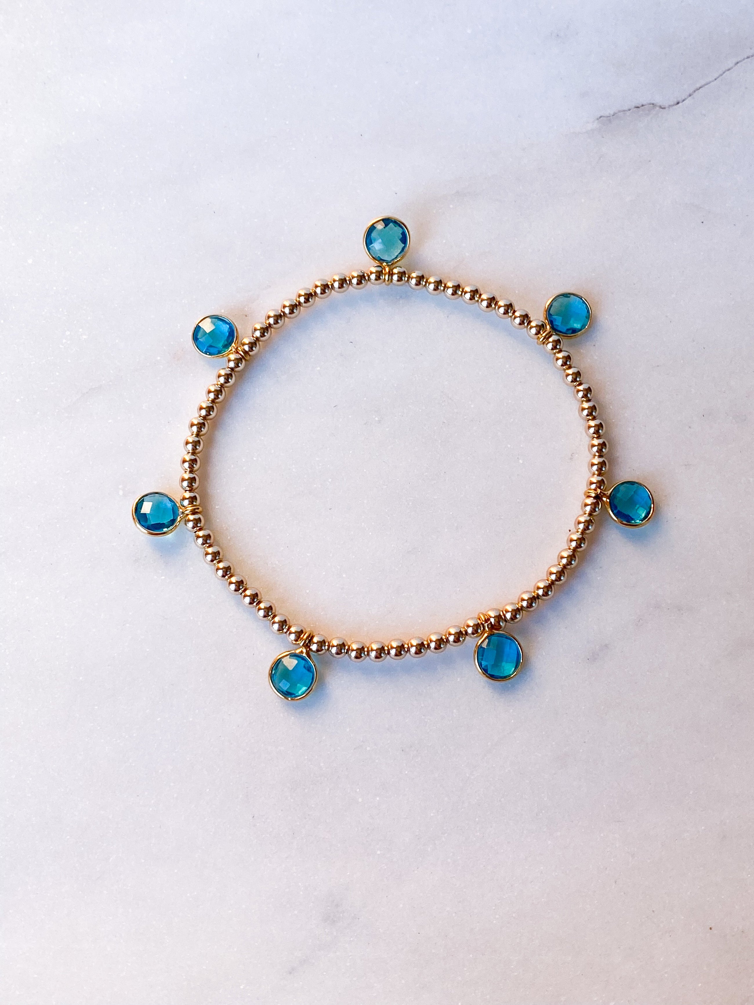 Indicolite Drop Bracelet
