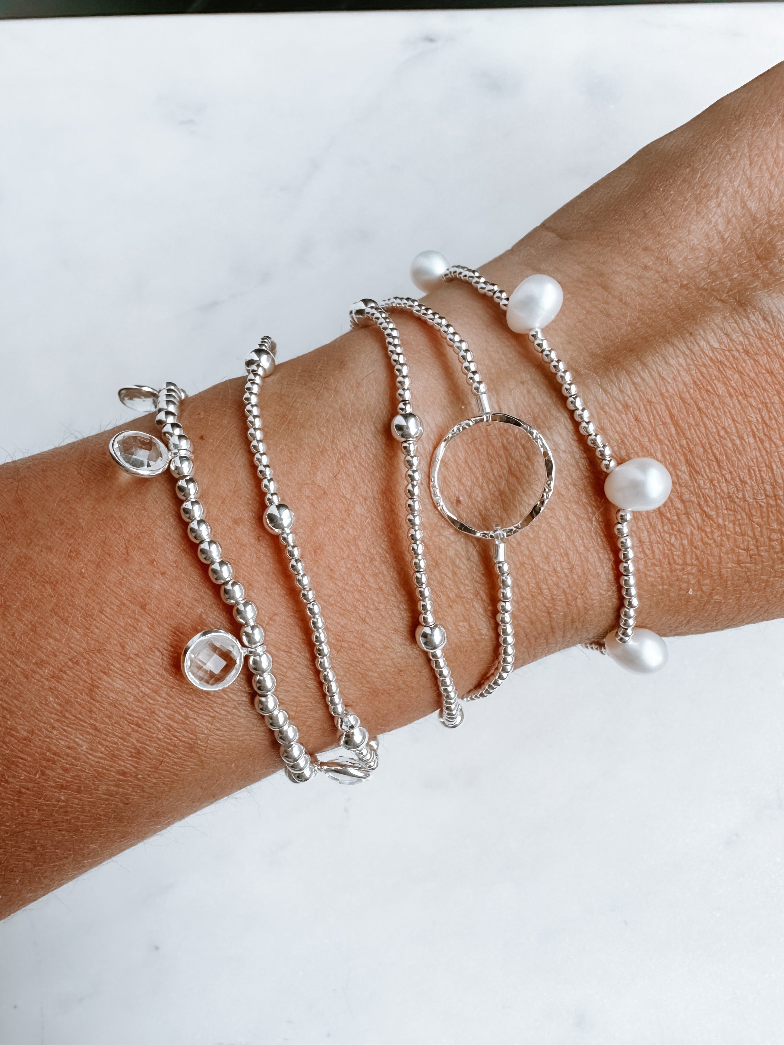 West Coast Pearl Silver Bracelet