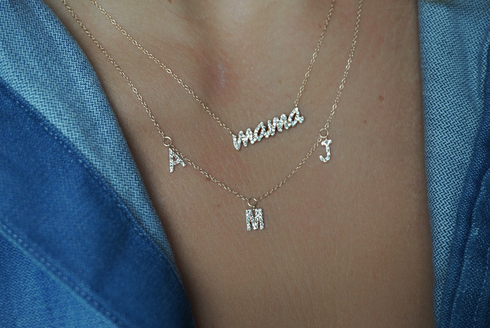 Diamond Initial Necklace