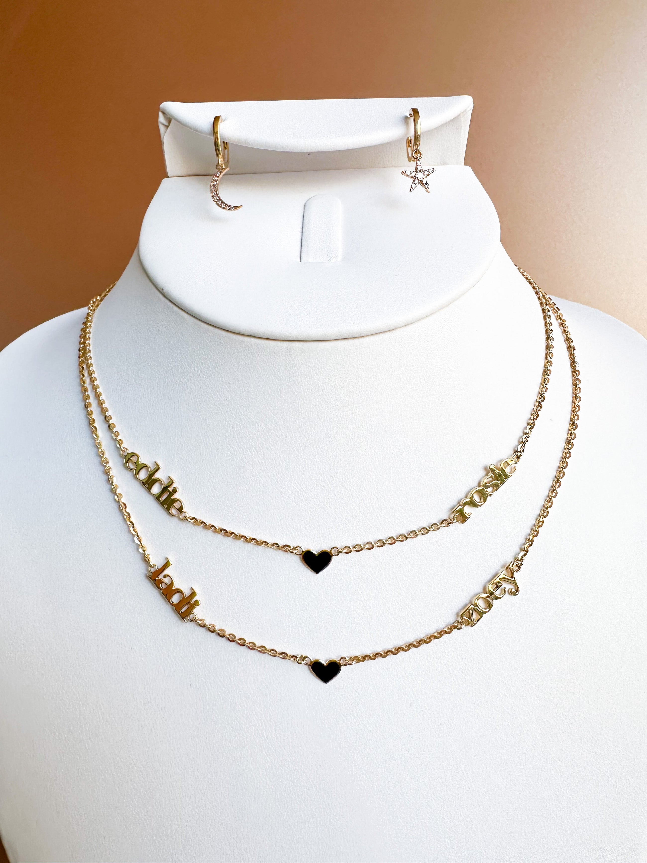 Two Name Heart Necklace