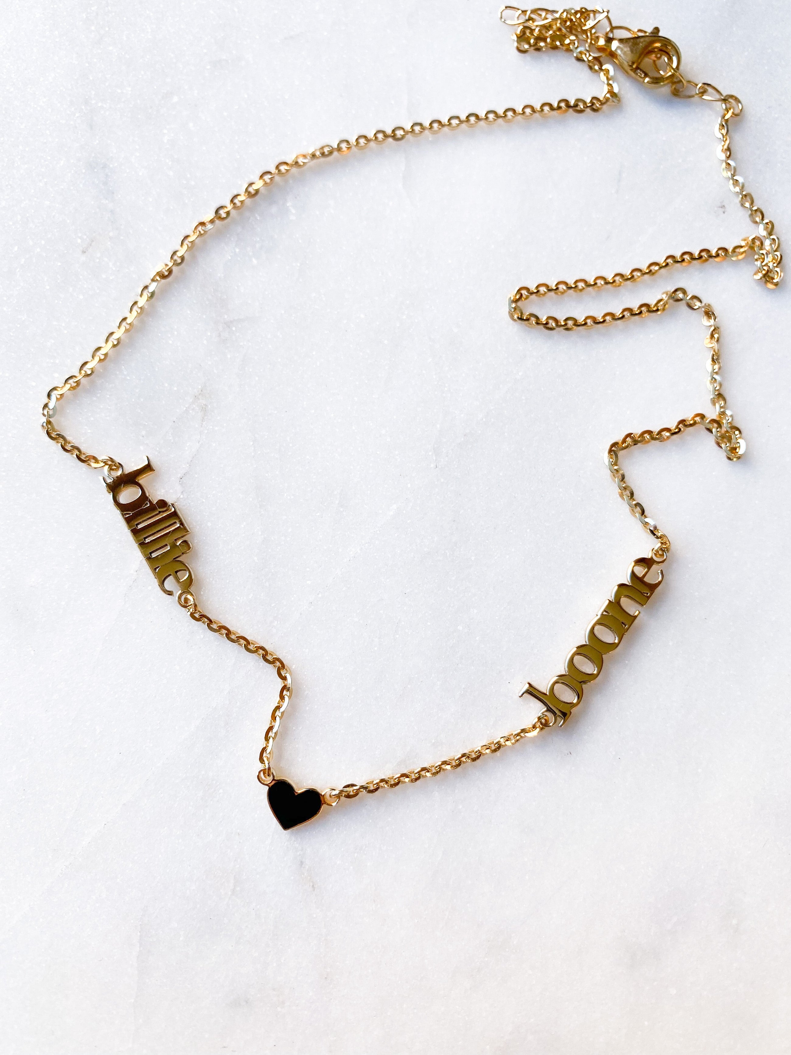 Two Name Heart Necklace