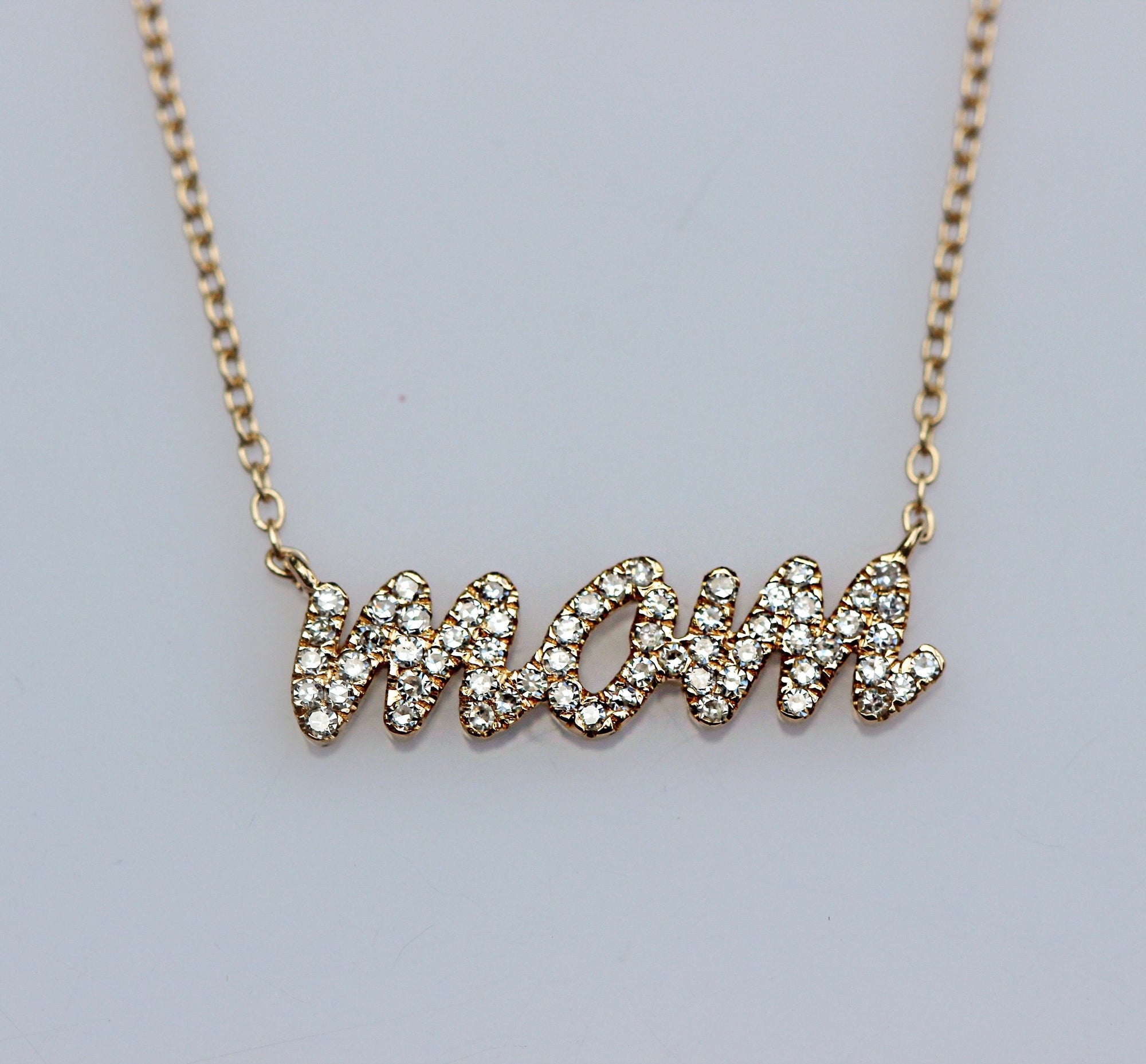 Diamond MOM Necklace