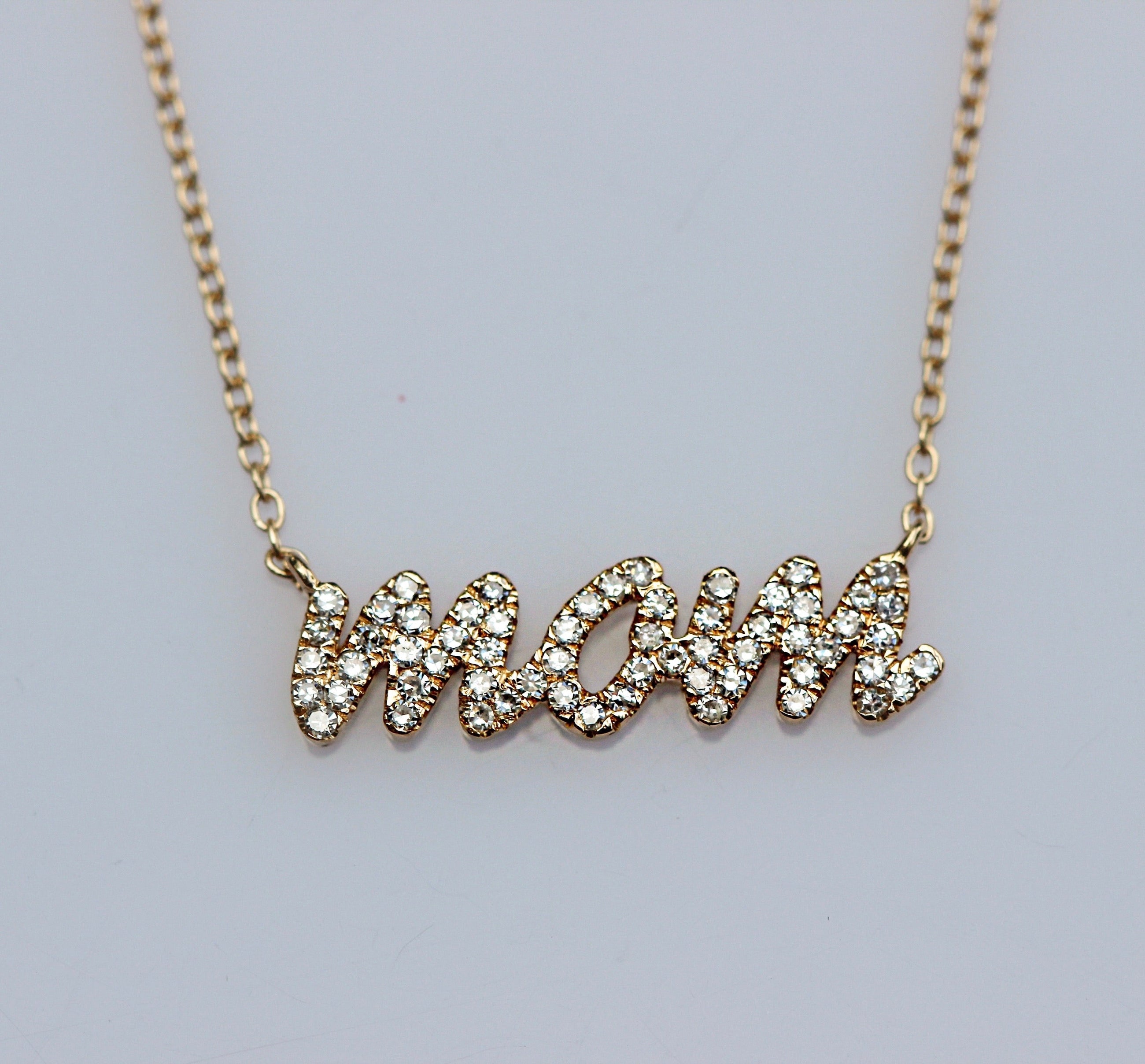 Diamond MOM Necklace