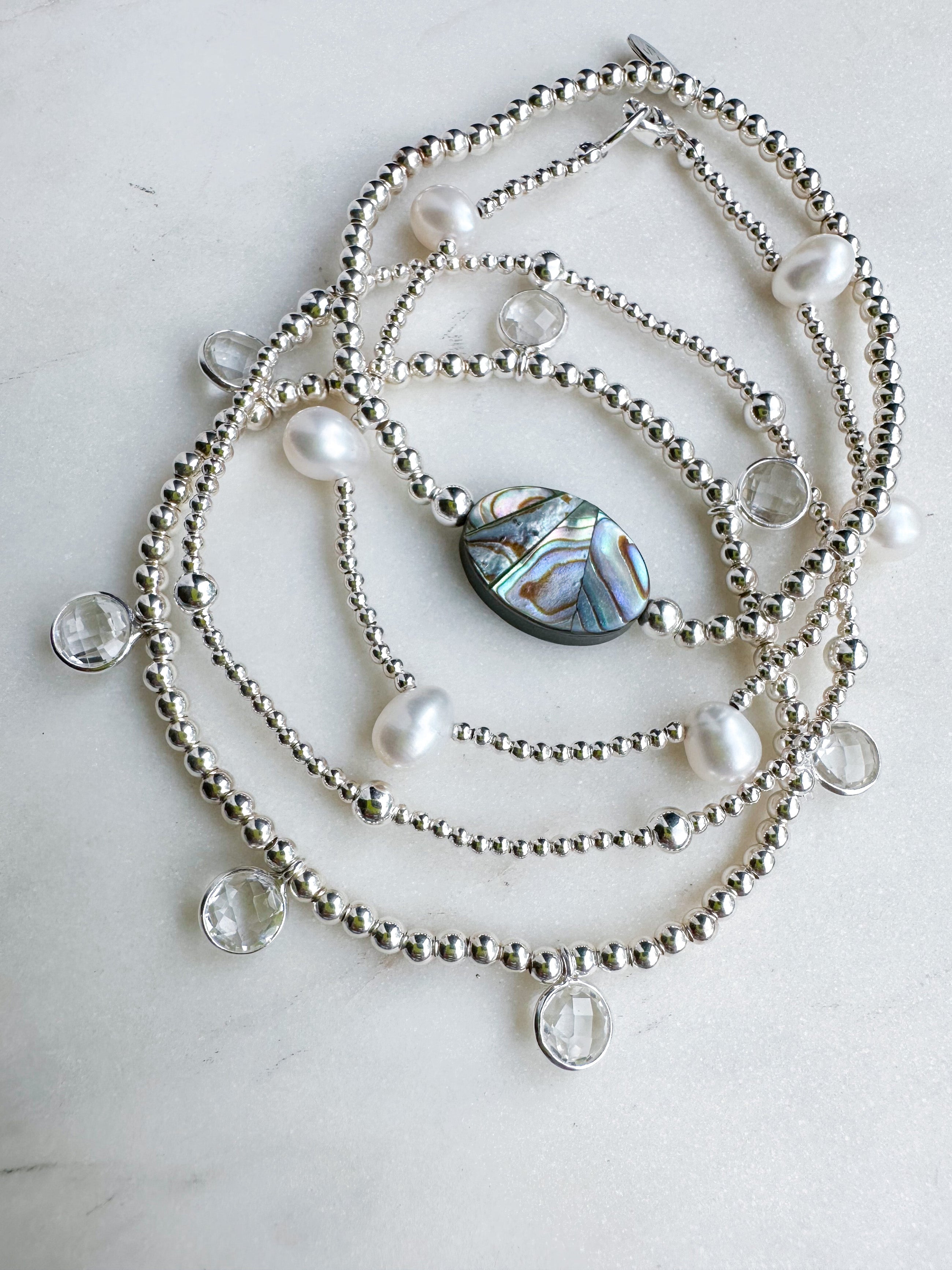 West Coast Pearl Silver Bracelet