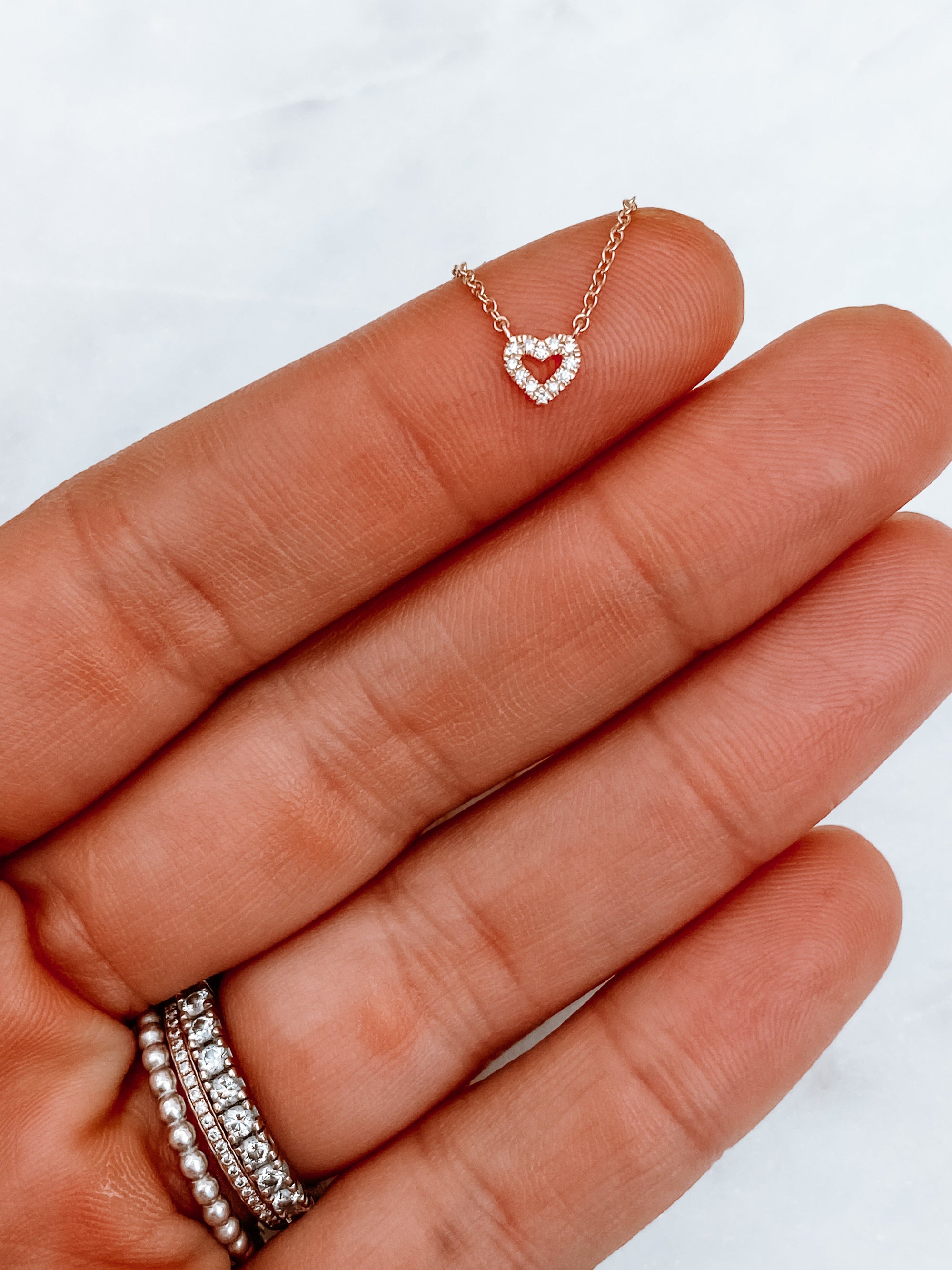 Nano Diamond Heart Necklace