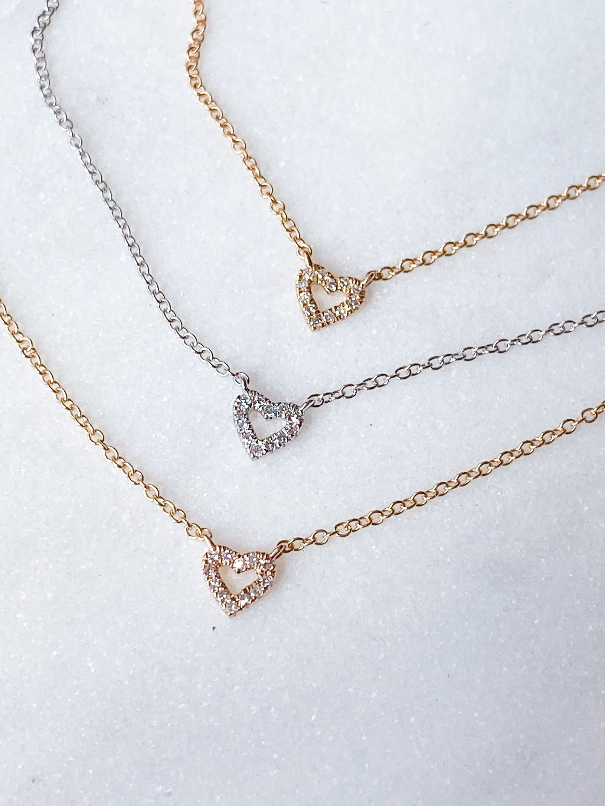 Nano Diamond Heart Necklace