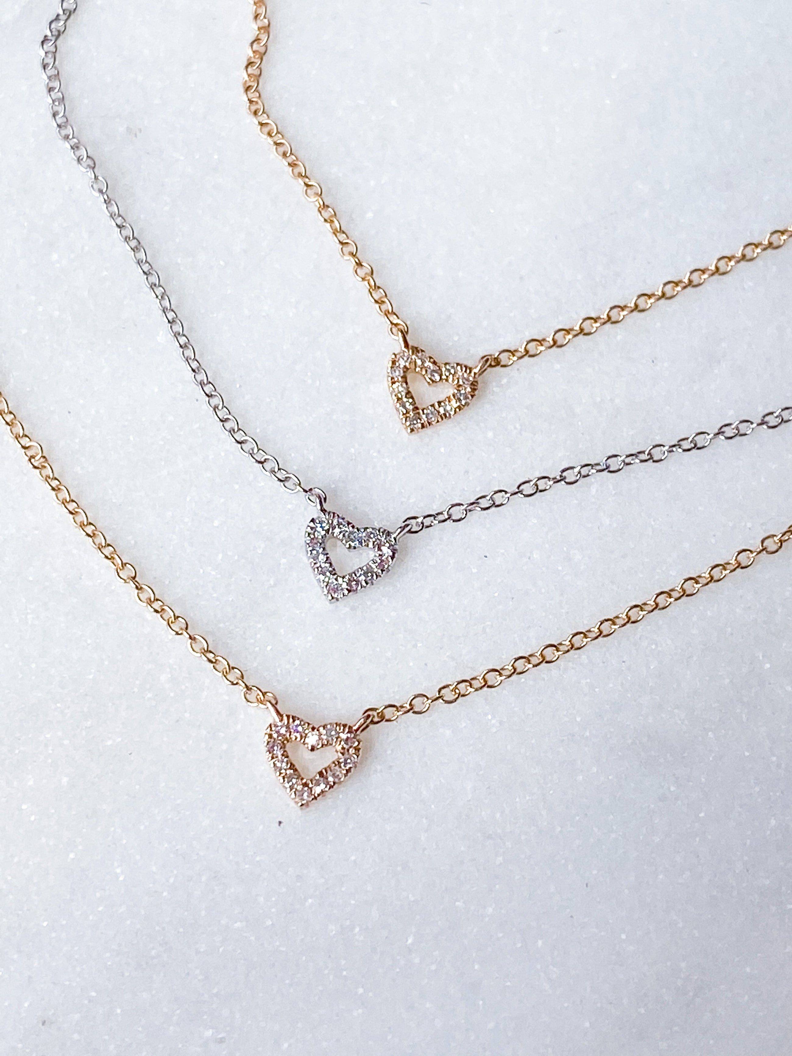 Nano Diamond Heart Necklace