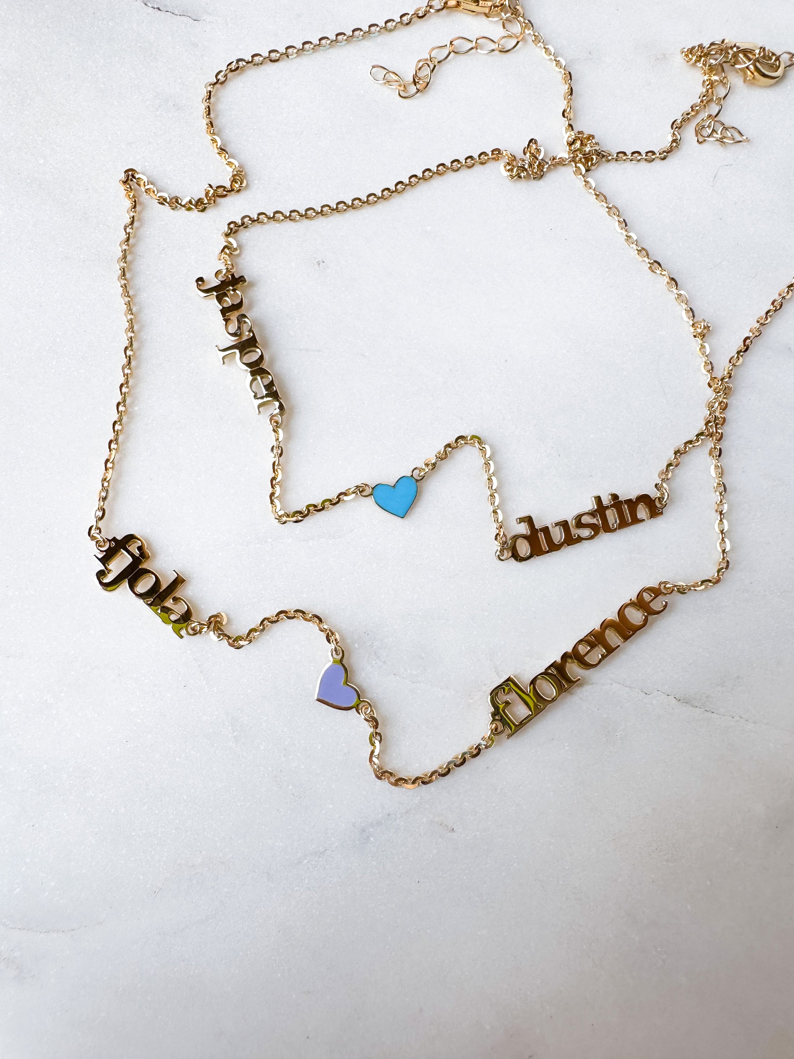 Two Name Heart Necklace