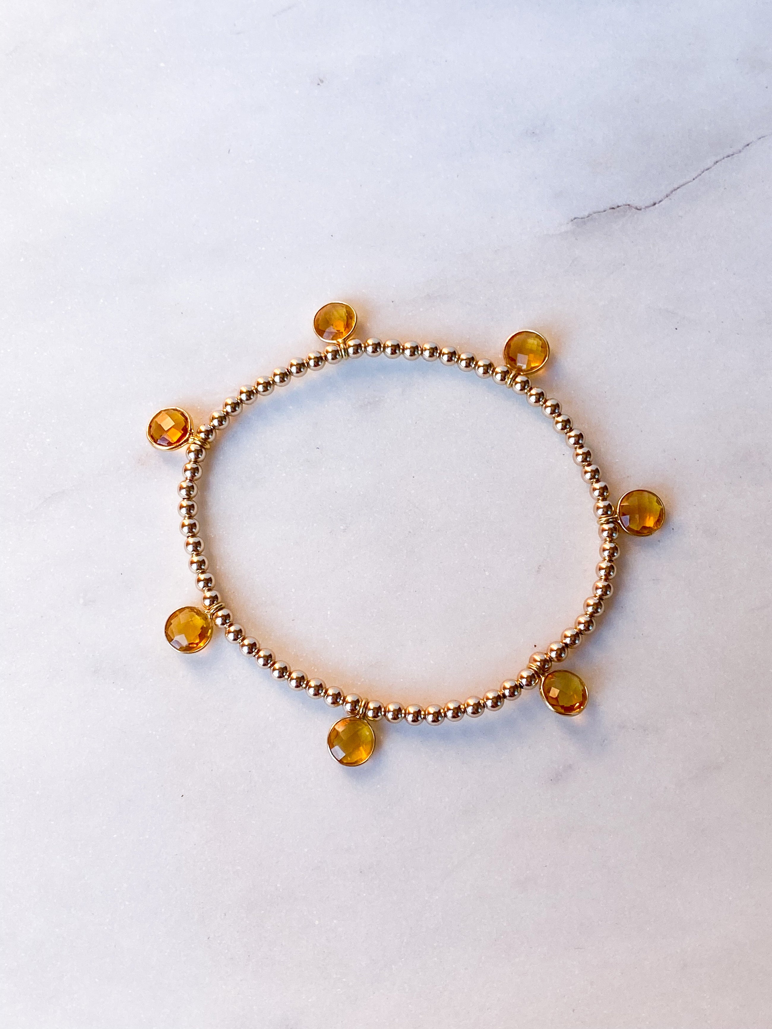 Citrine Drop Bracelet