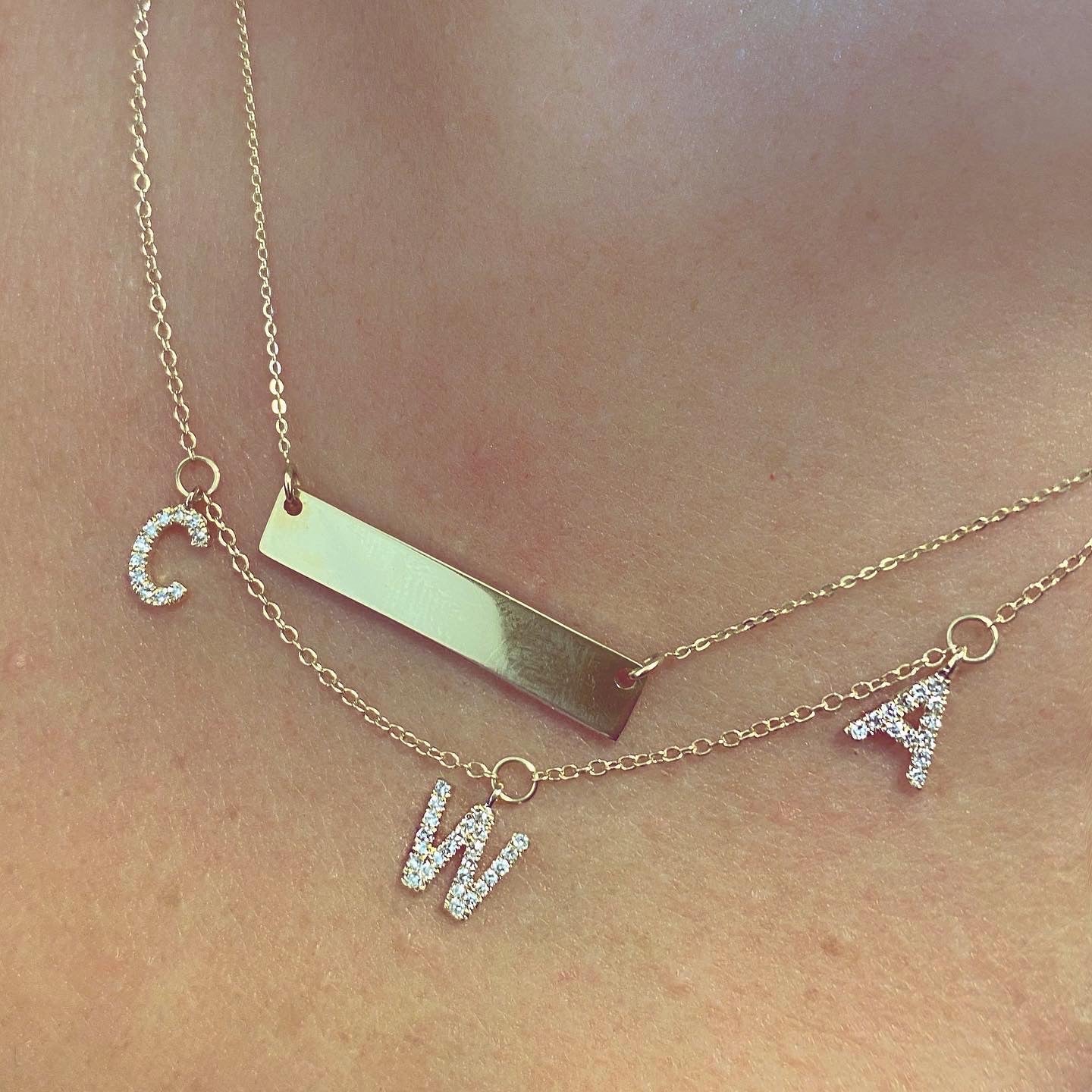 Diamond Initial Necklace