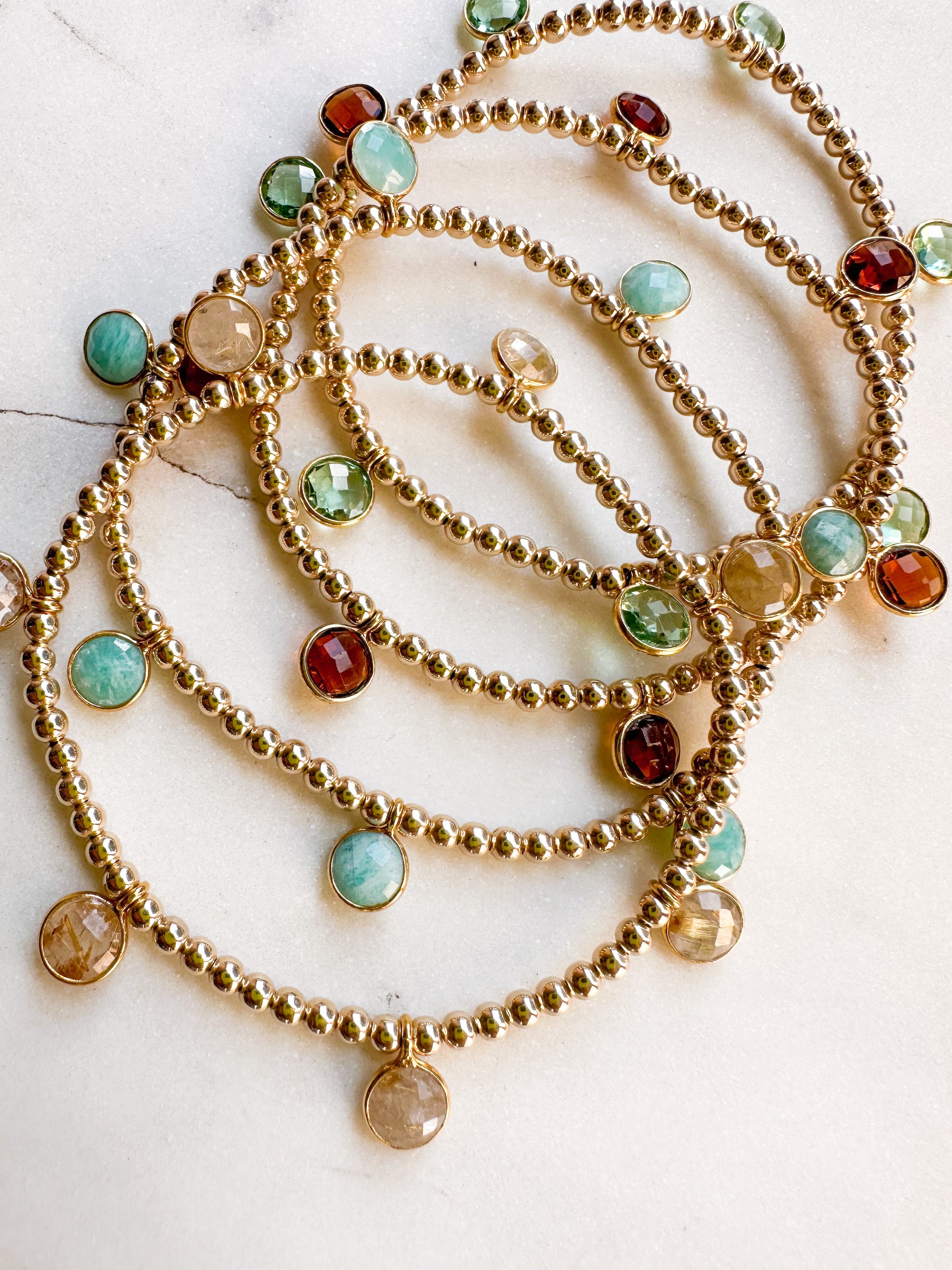 Golden Quartz Drop Bracelet