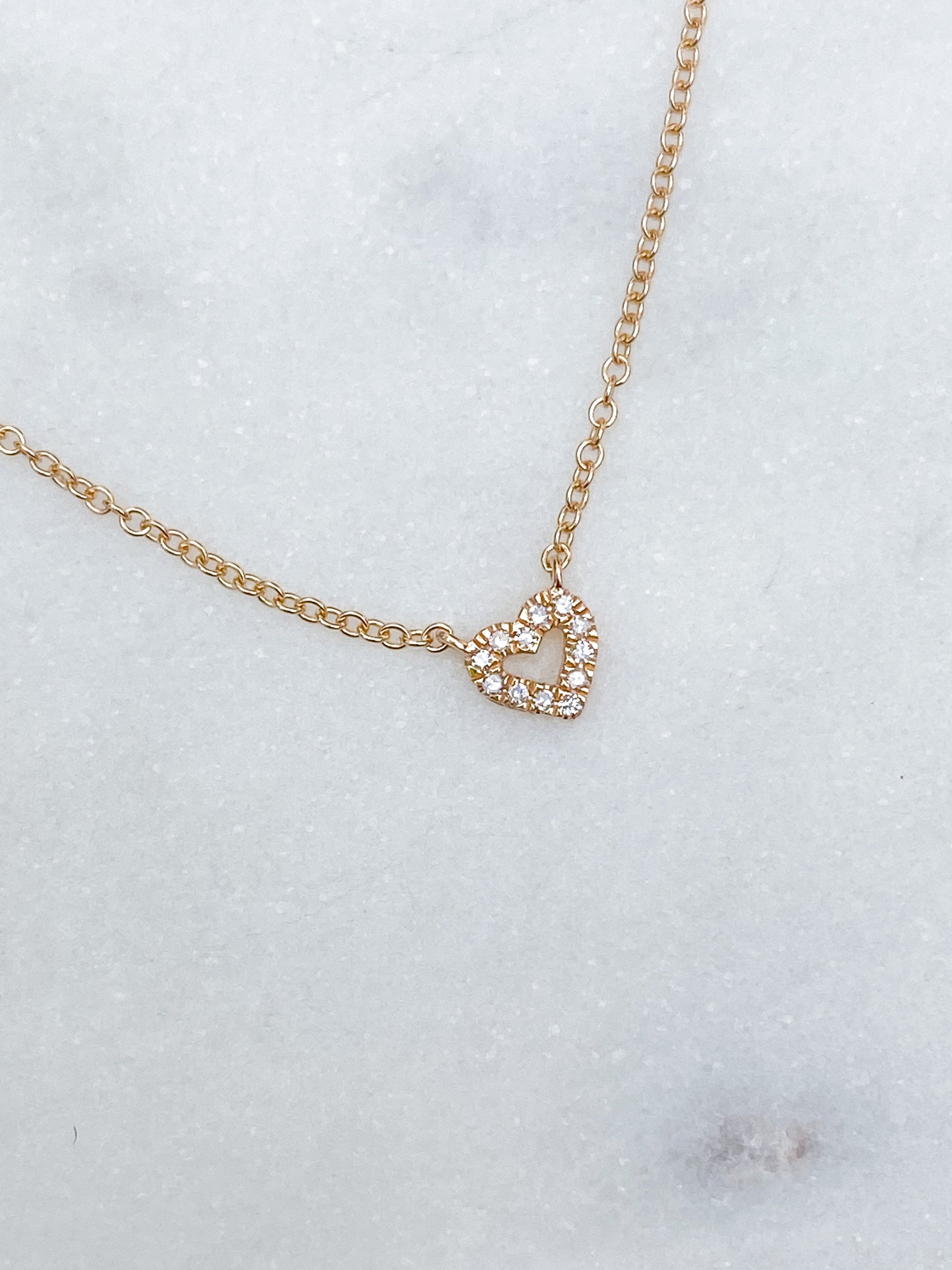 Nano Diamond Heart Necklace