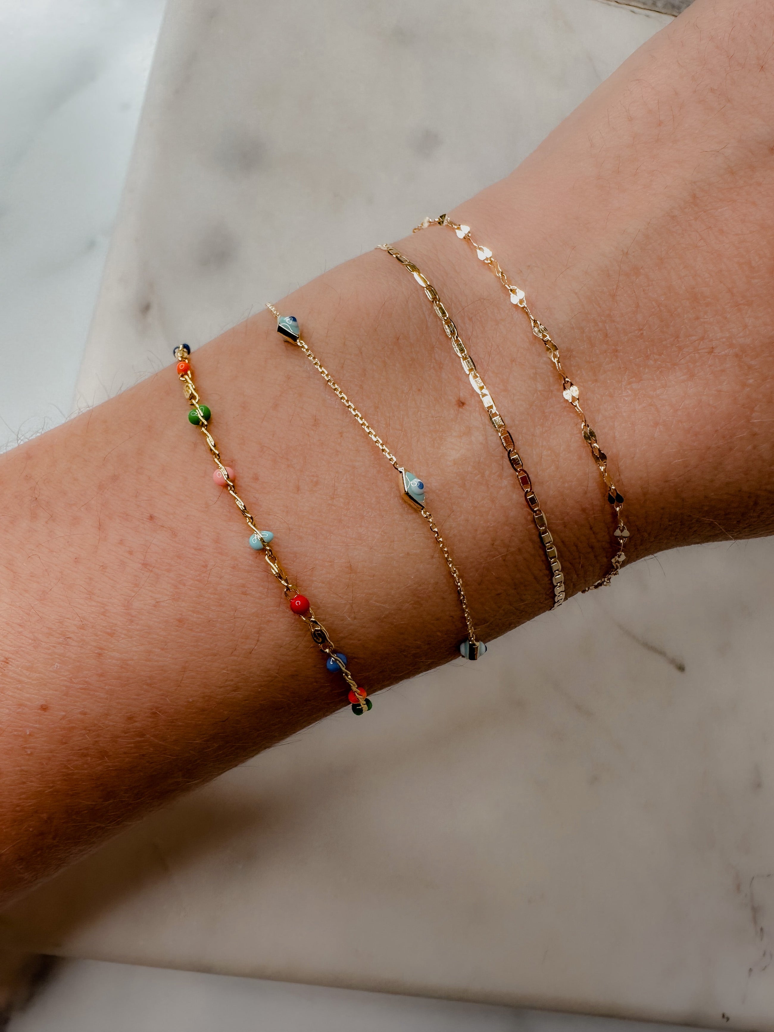 Valentina Double Strand Gold Bracelet