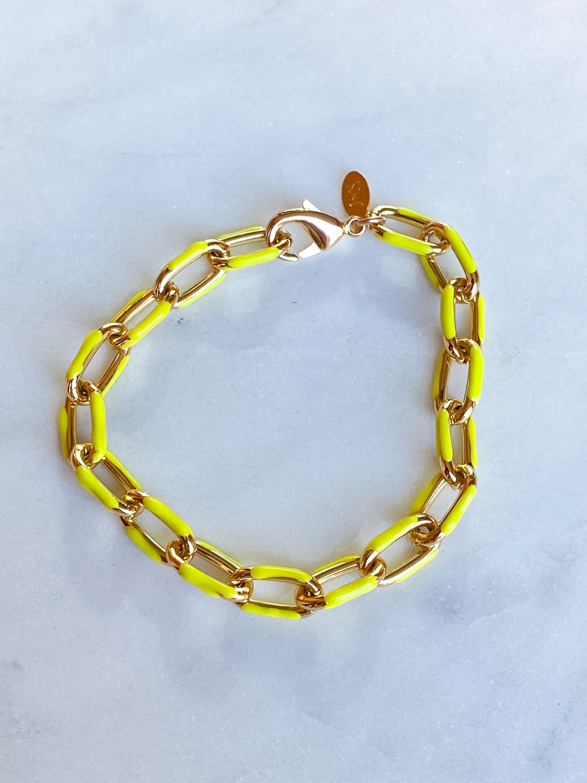 Enamel Link Bracelet