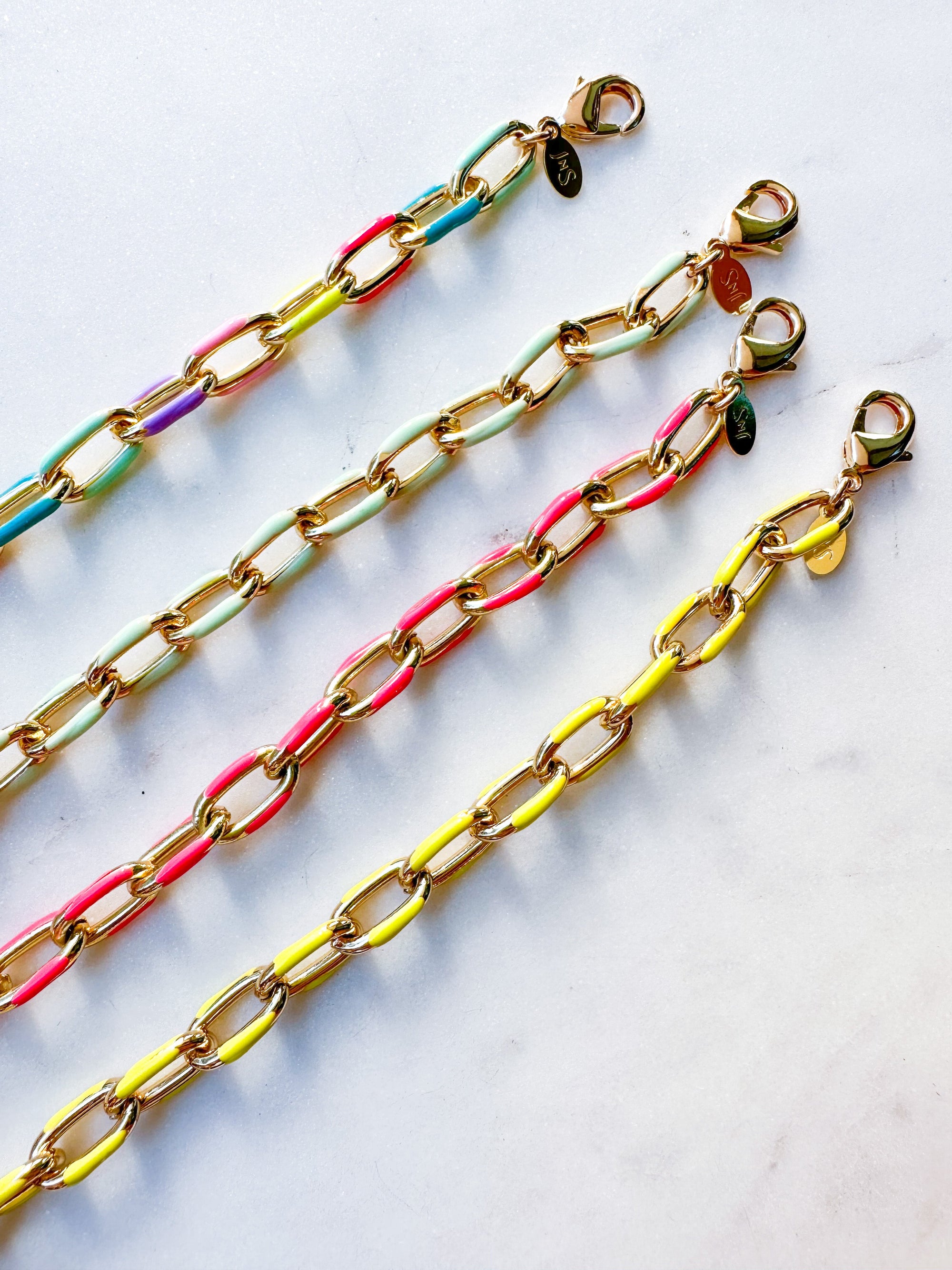 Enamel Link Bracelet