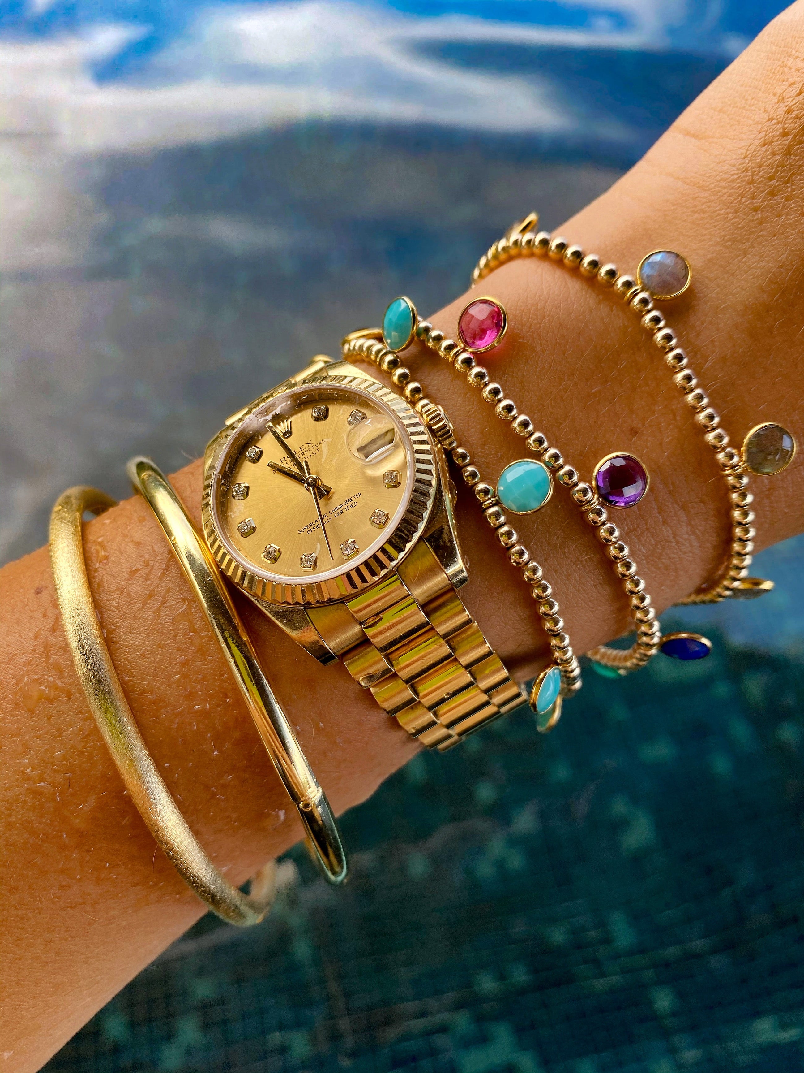 Labradorite Drop Bracelet