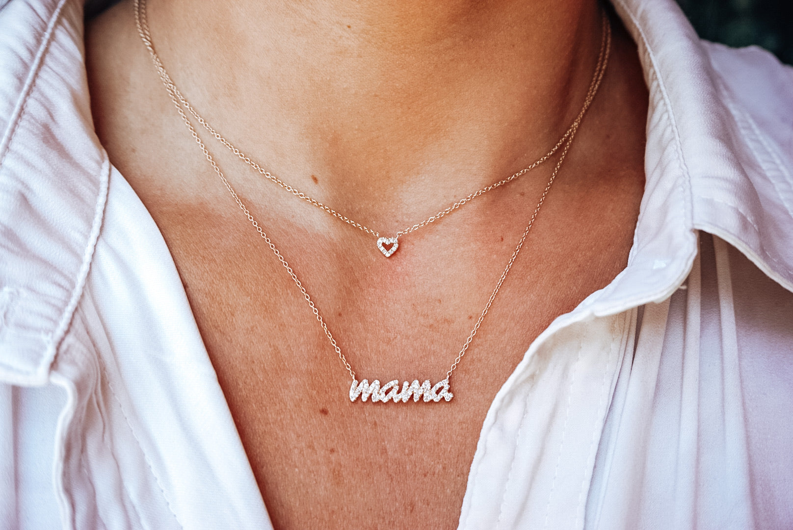 Nano Diamond Heart Necklace
