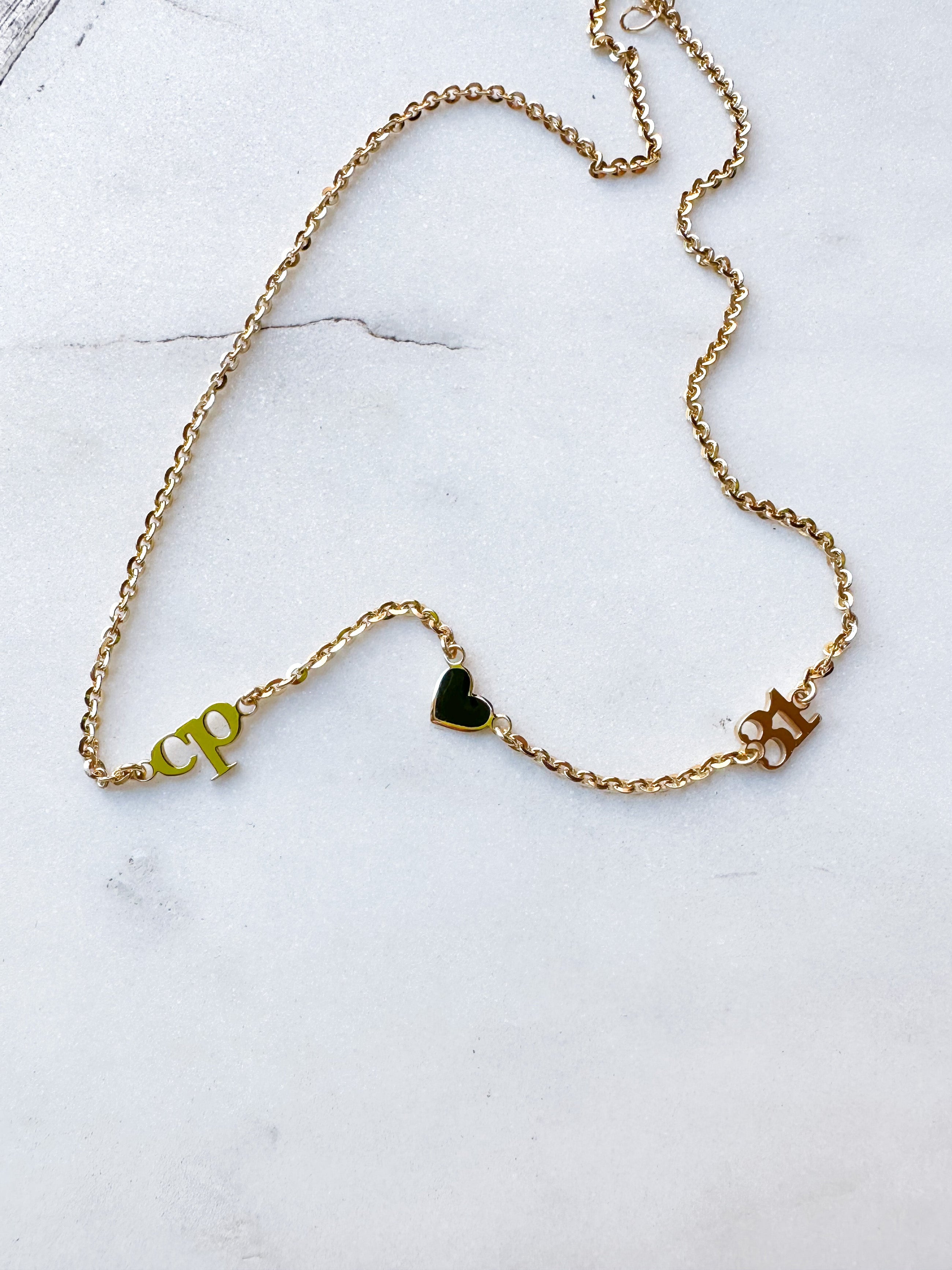 Two Name Heart Necklace