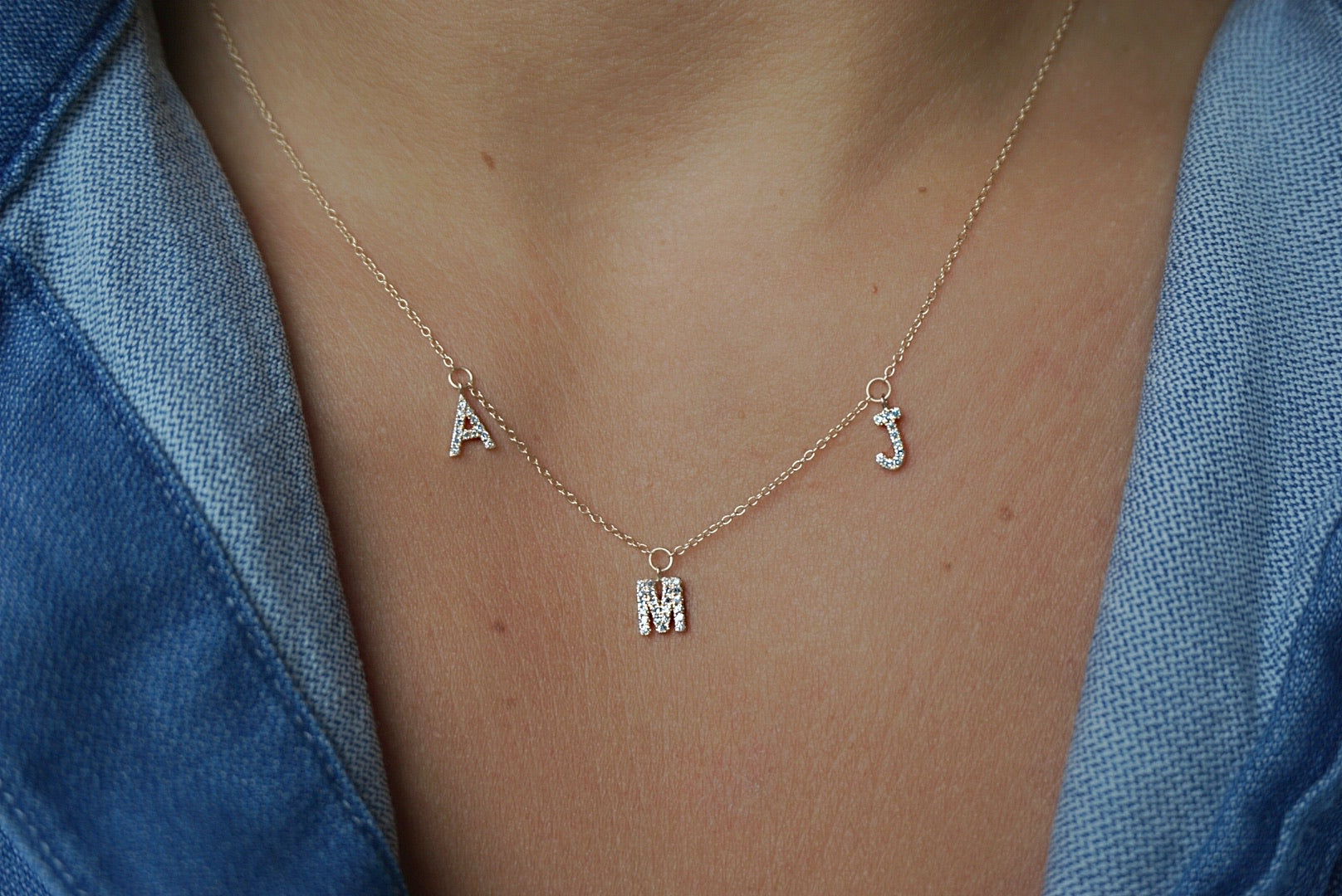 Diamond Initial Necklace