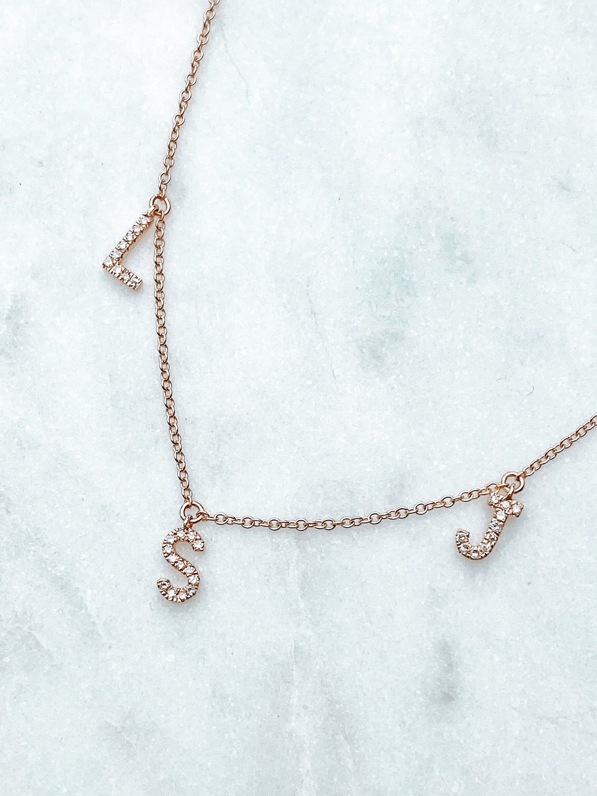 Diamond Initial Necklace