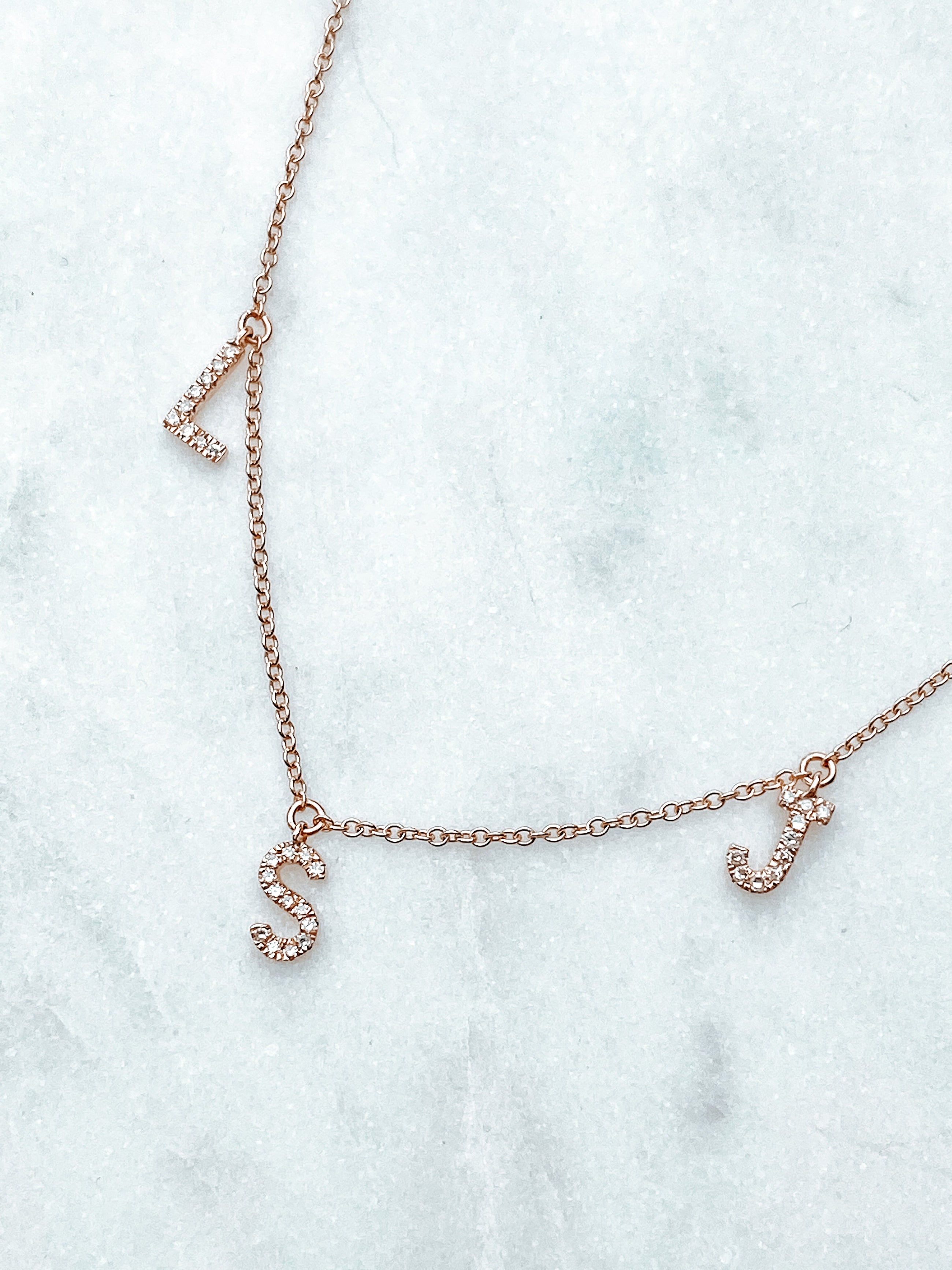 Diamond Initial Necklace