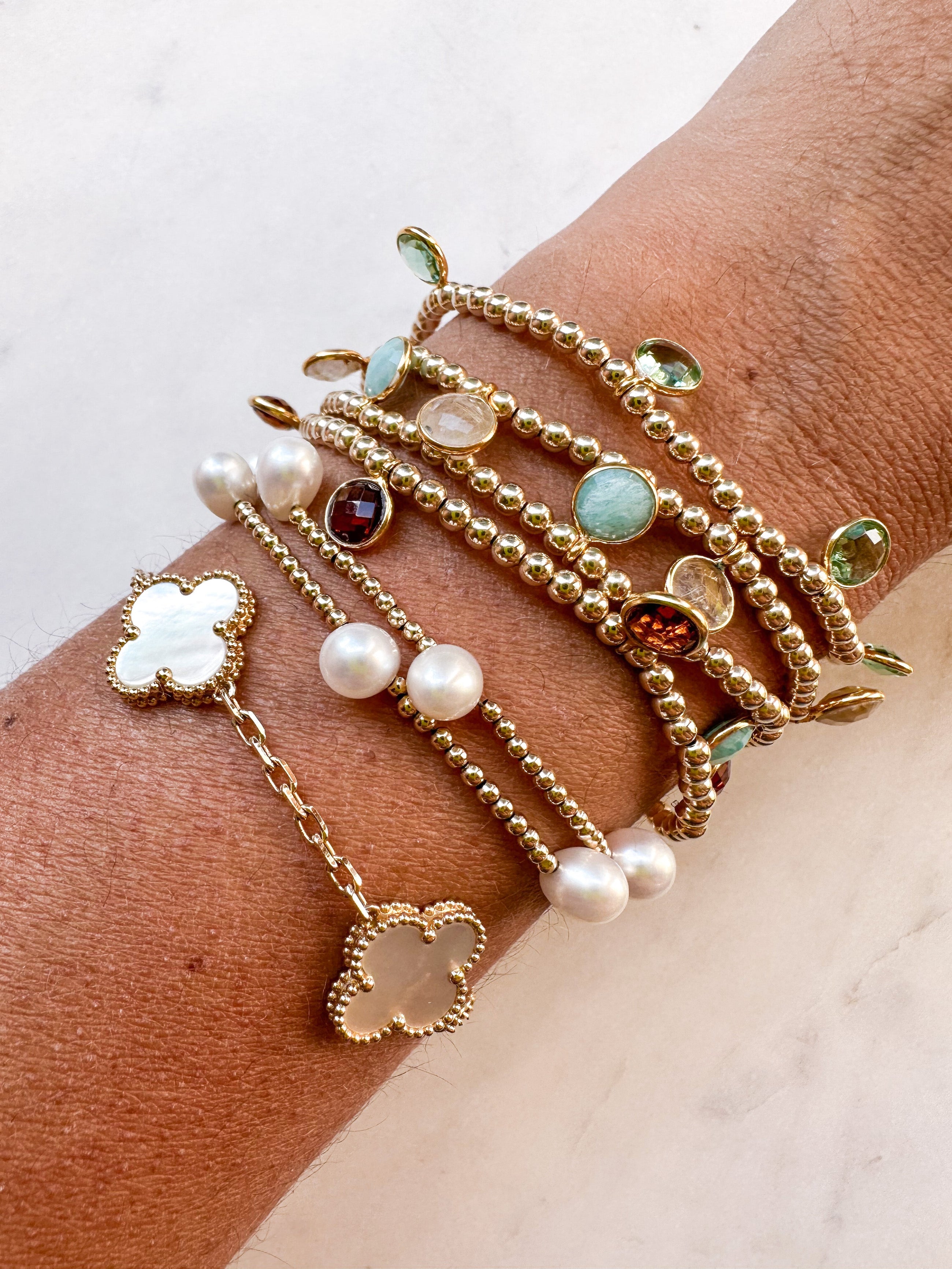 Golden Quartz Drop Bracelet