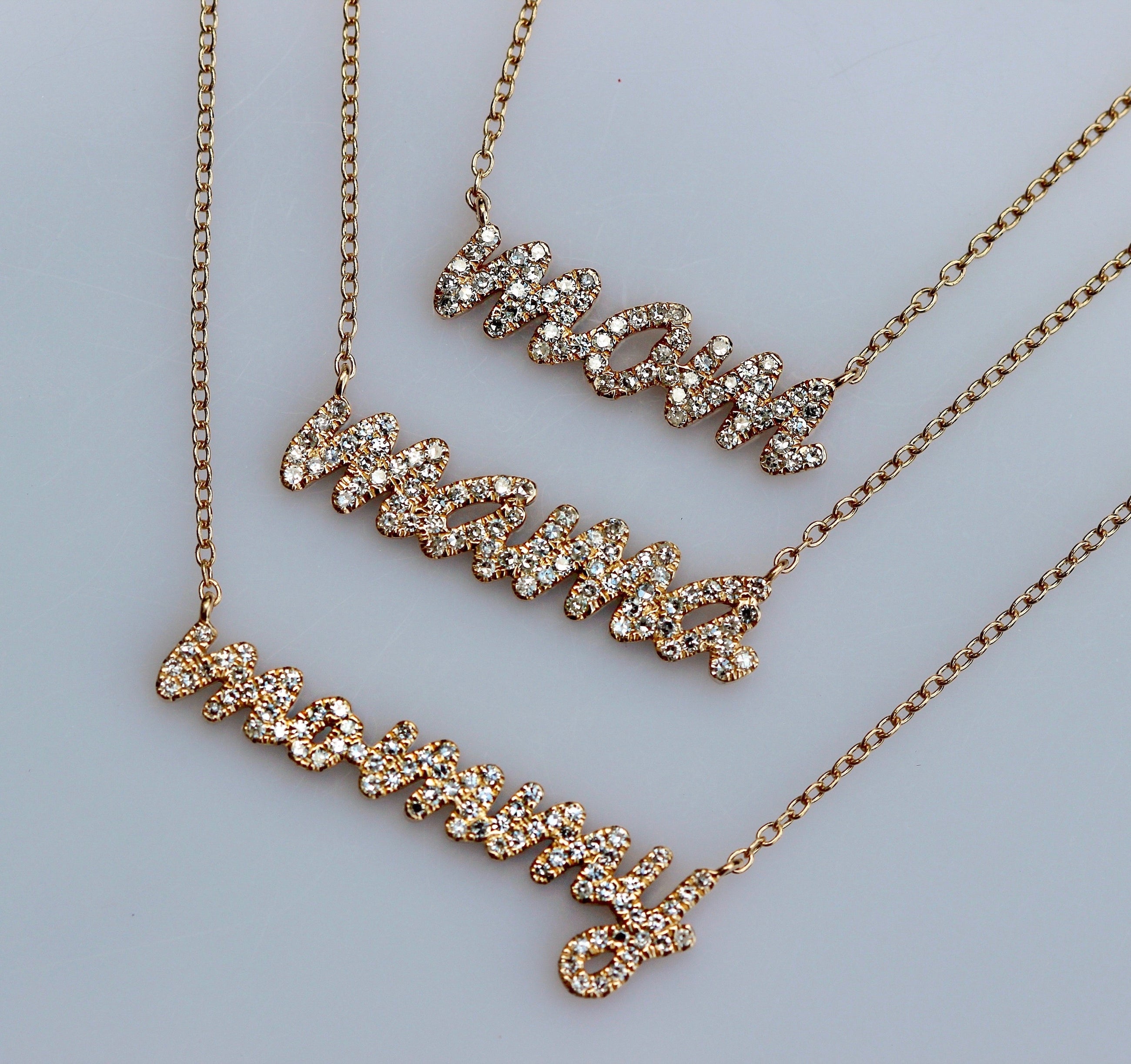 Diamond MOMMY Necklace