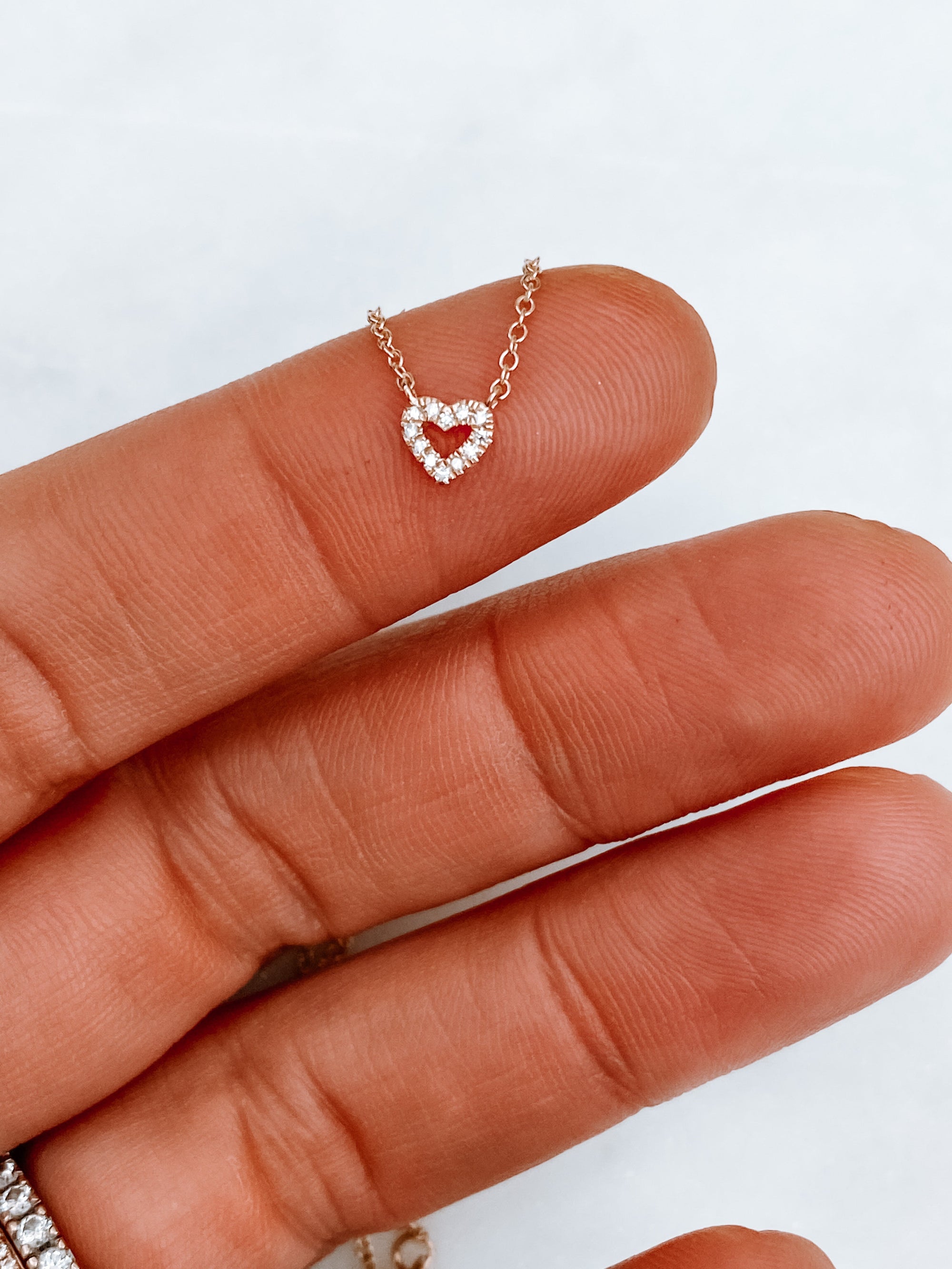 Nano Diamond Heart Necklace