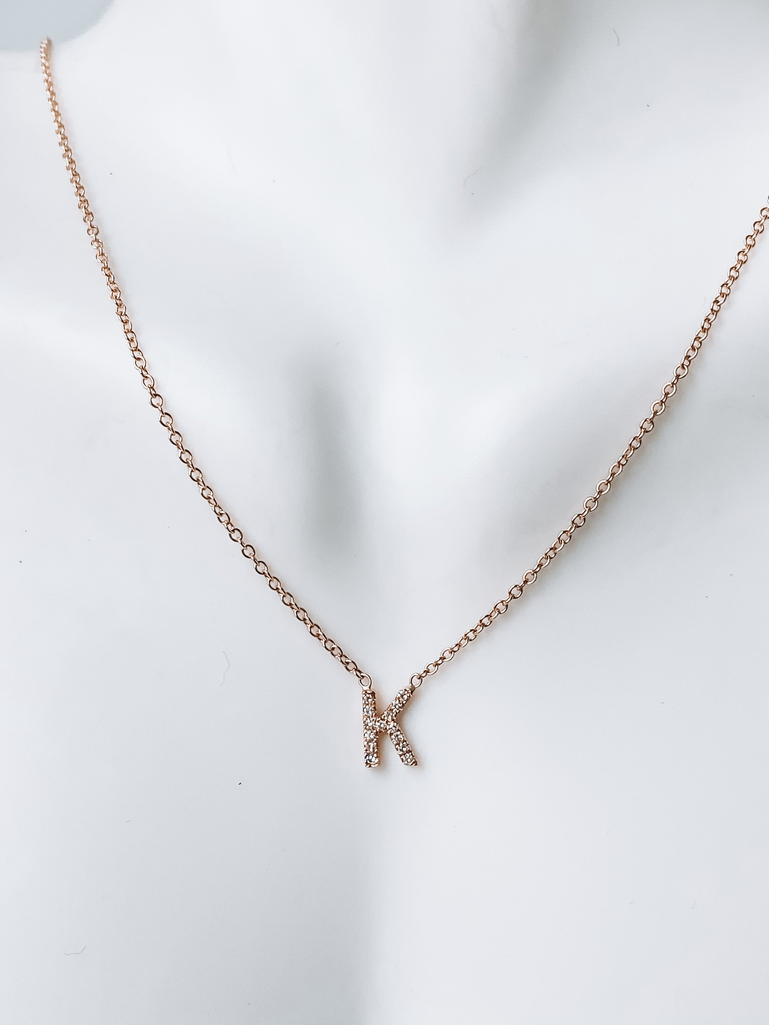 Nano Diamond Initial Necklace