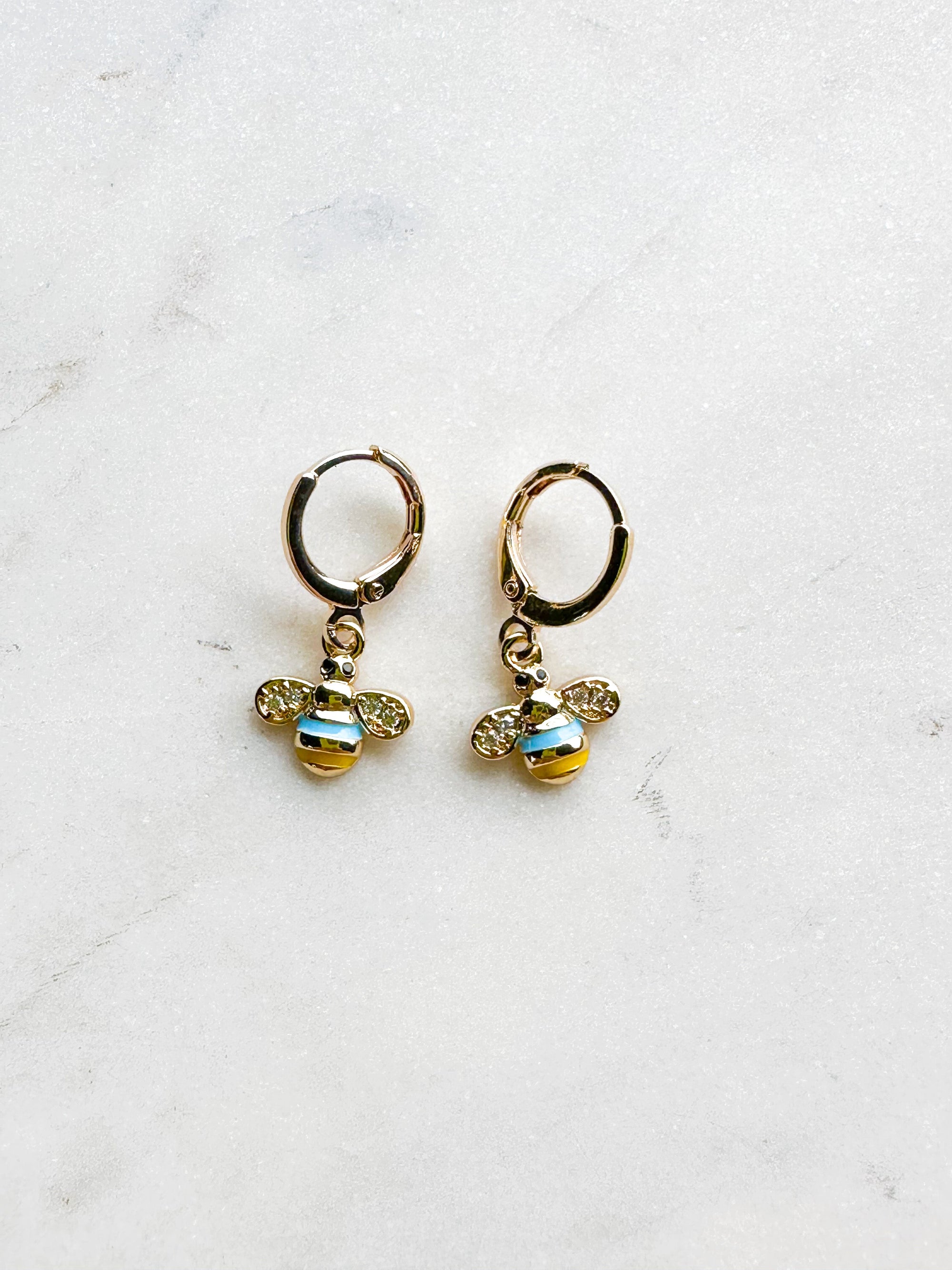 Enamel Bee Earrings