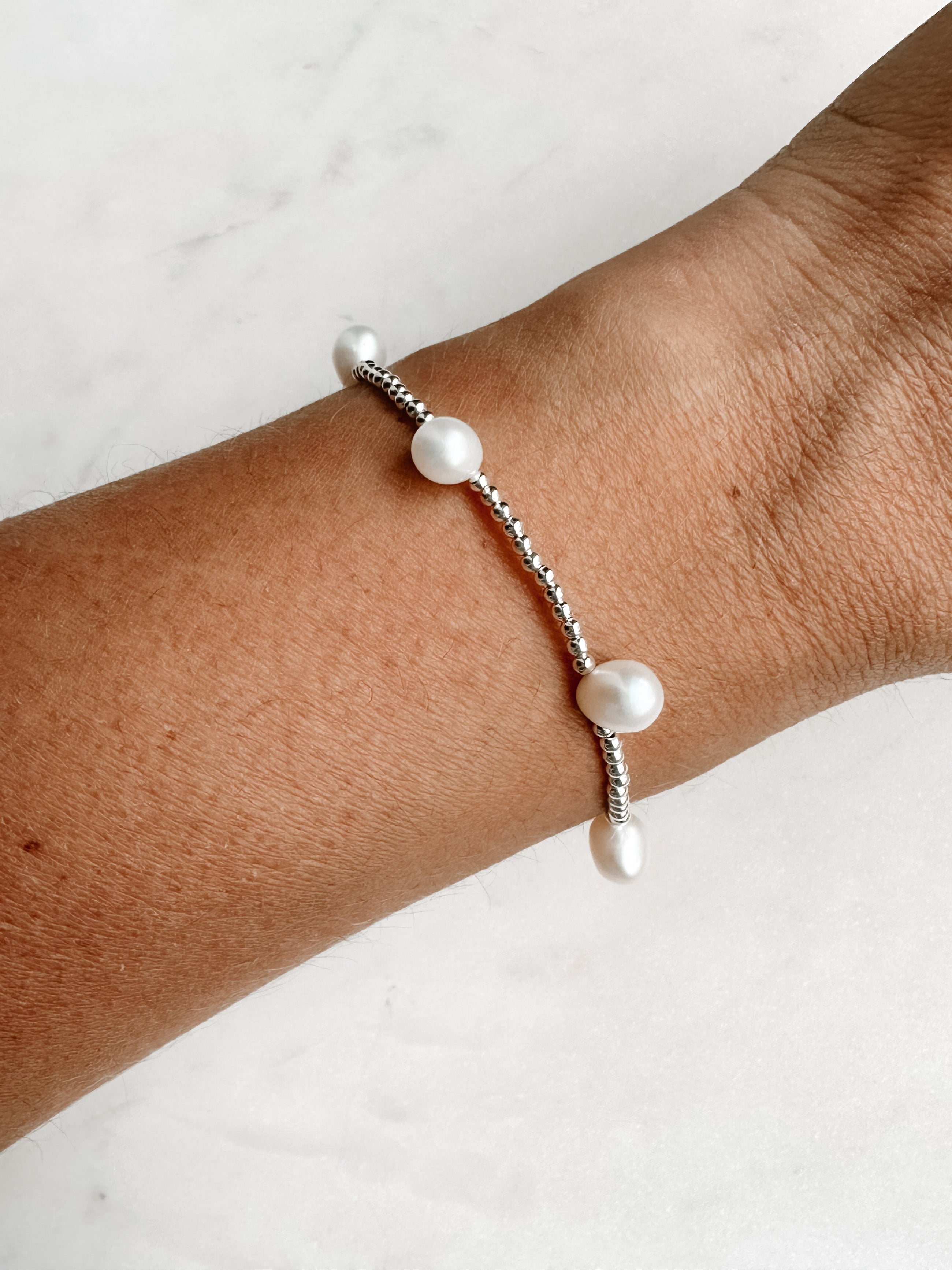 West Coast Pearl Silver Bracelet