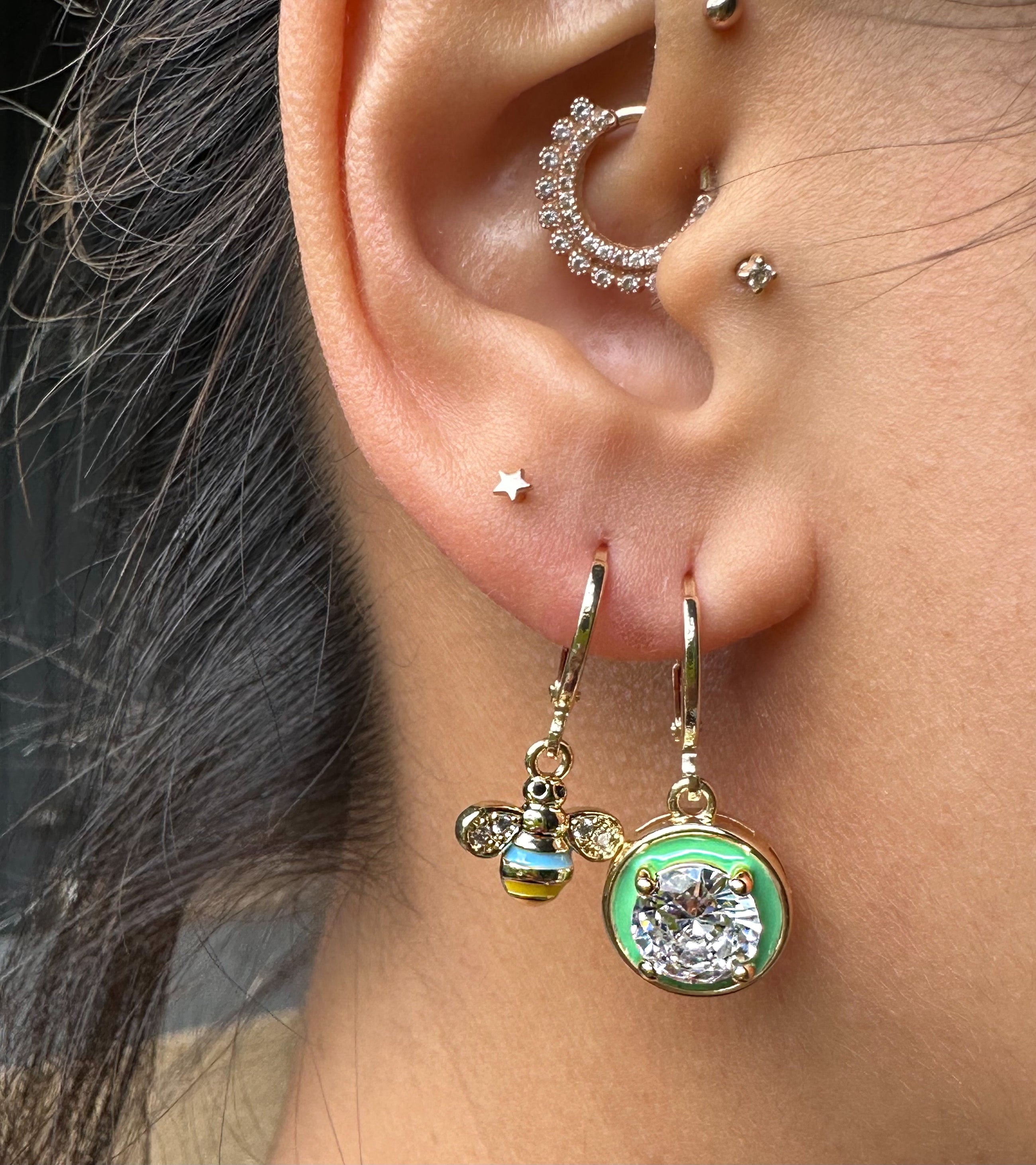Enamel Candy Ball Earrings