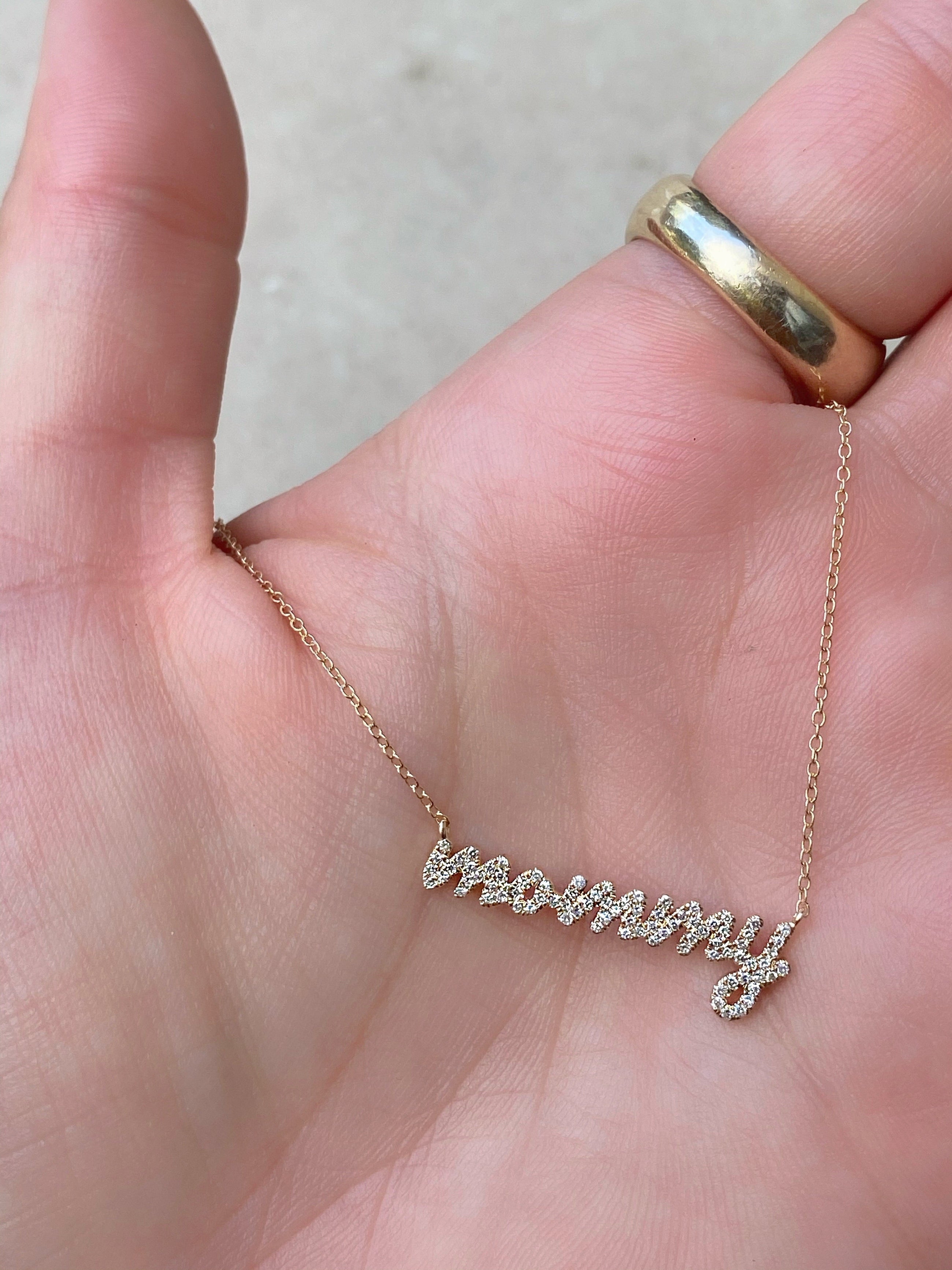 Diamond MOMMY Necklace
