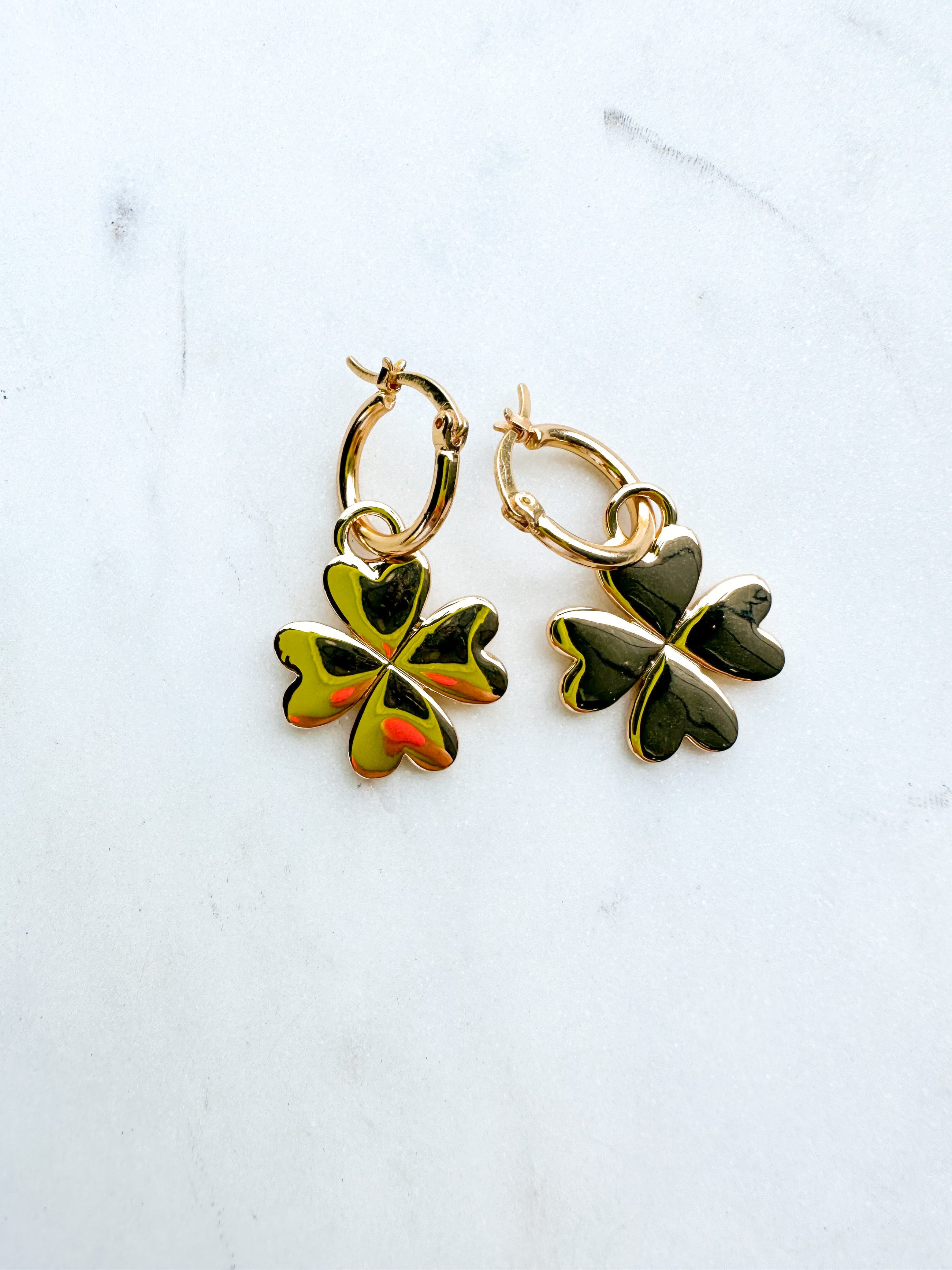 Heart Clover Earrings