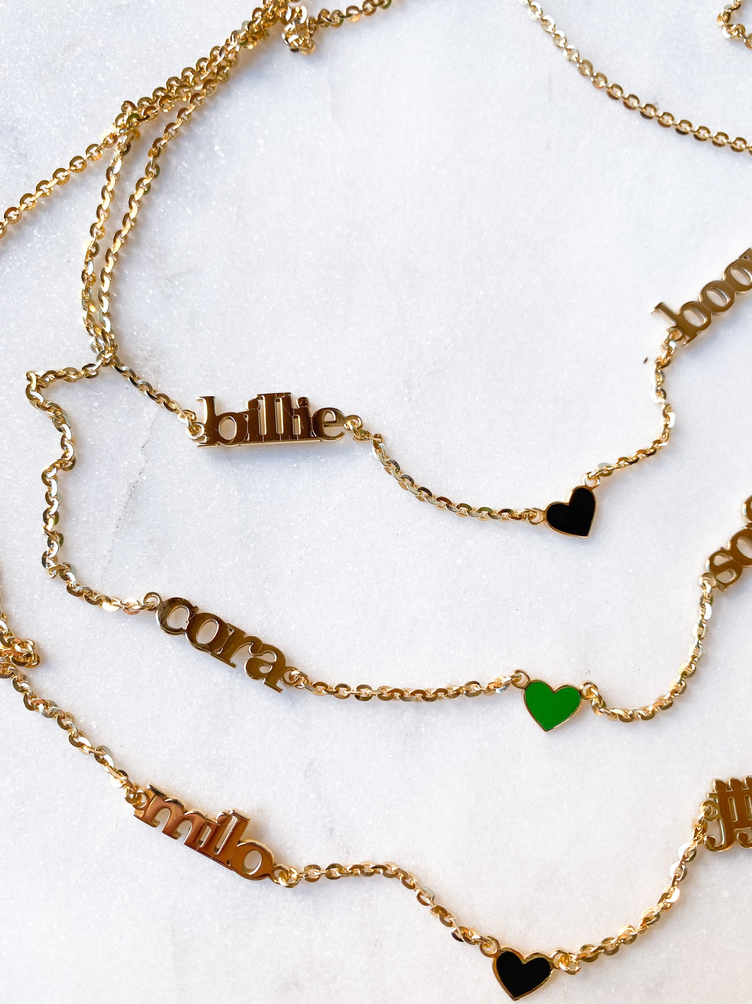 Two Name Heart Necklace