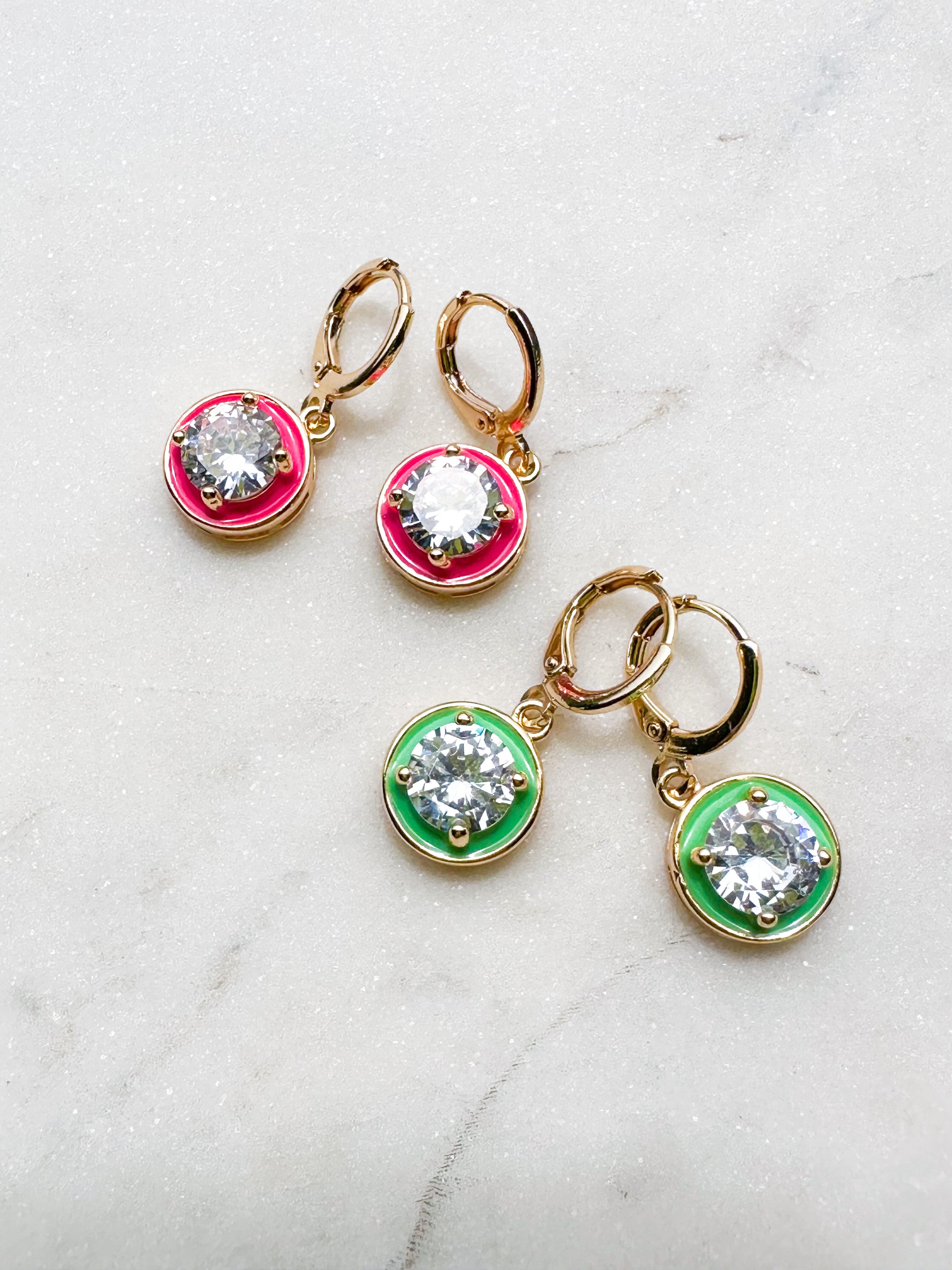 Enamel Candy Ball Earrings