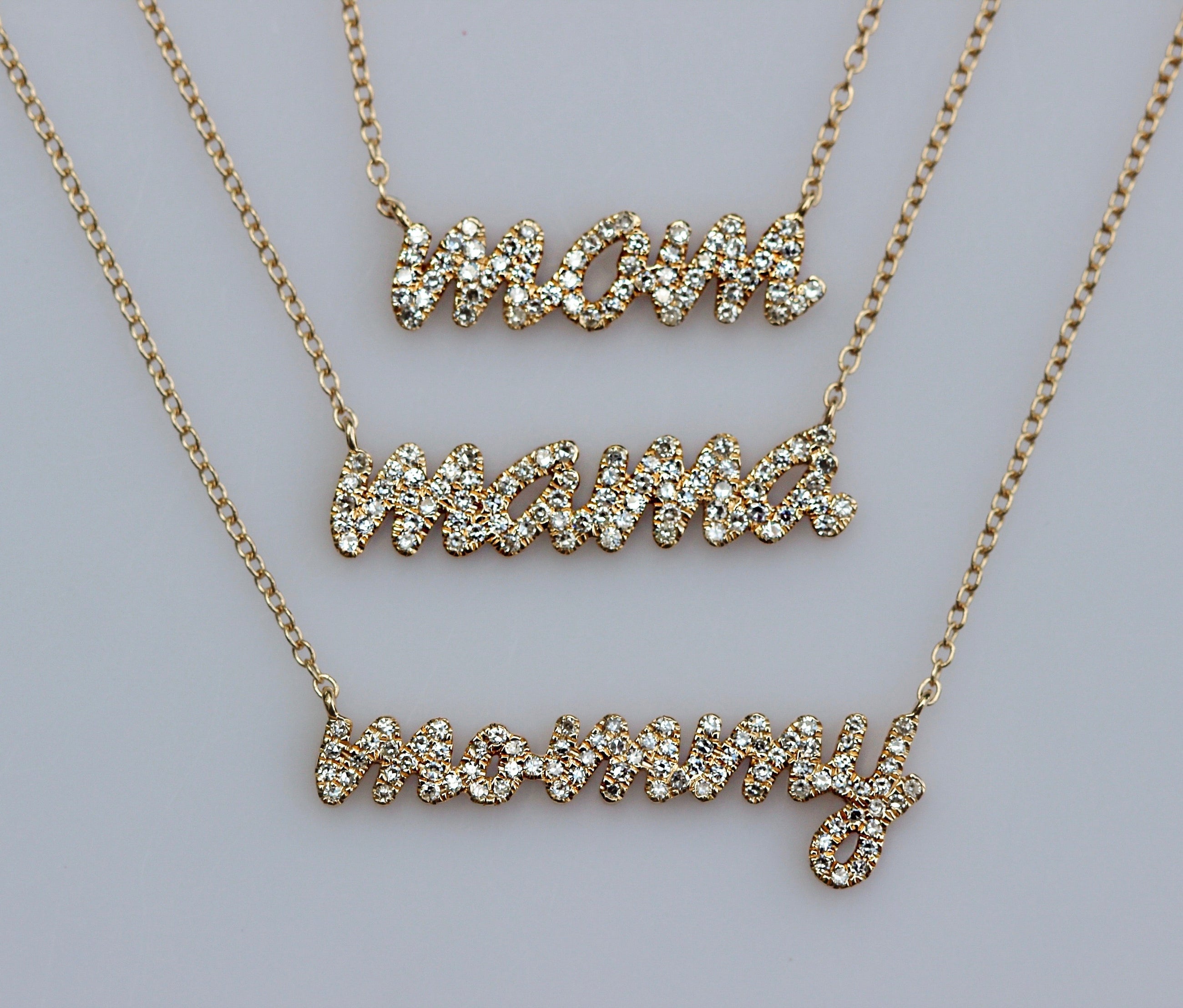 Diamond MOMMY Necklace