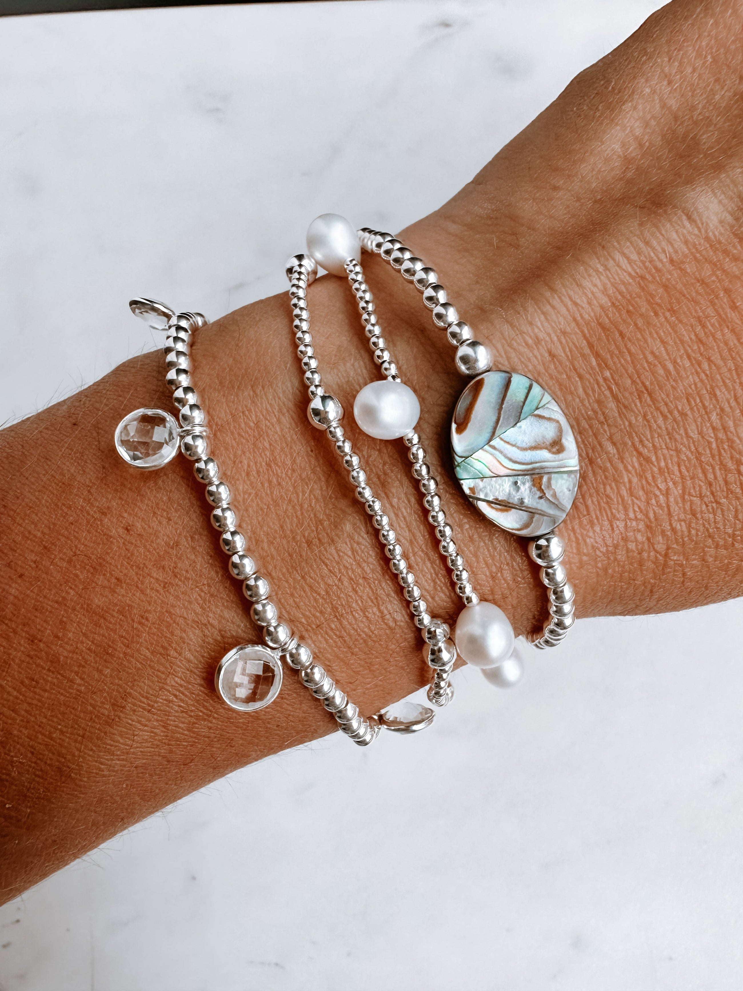 West Coast Pearl Silver Bracelet