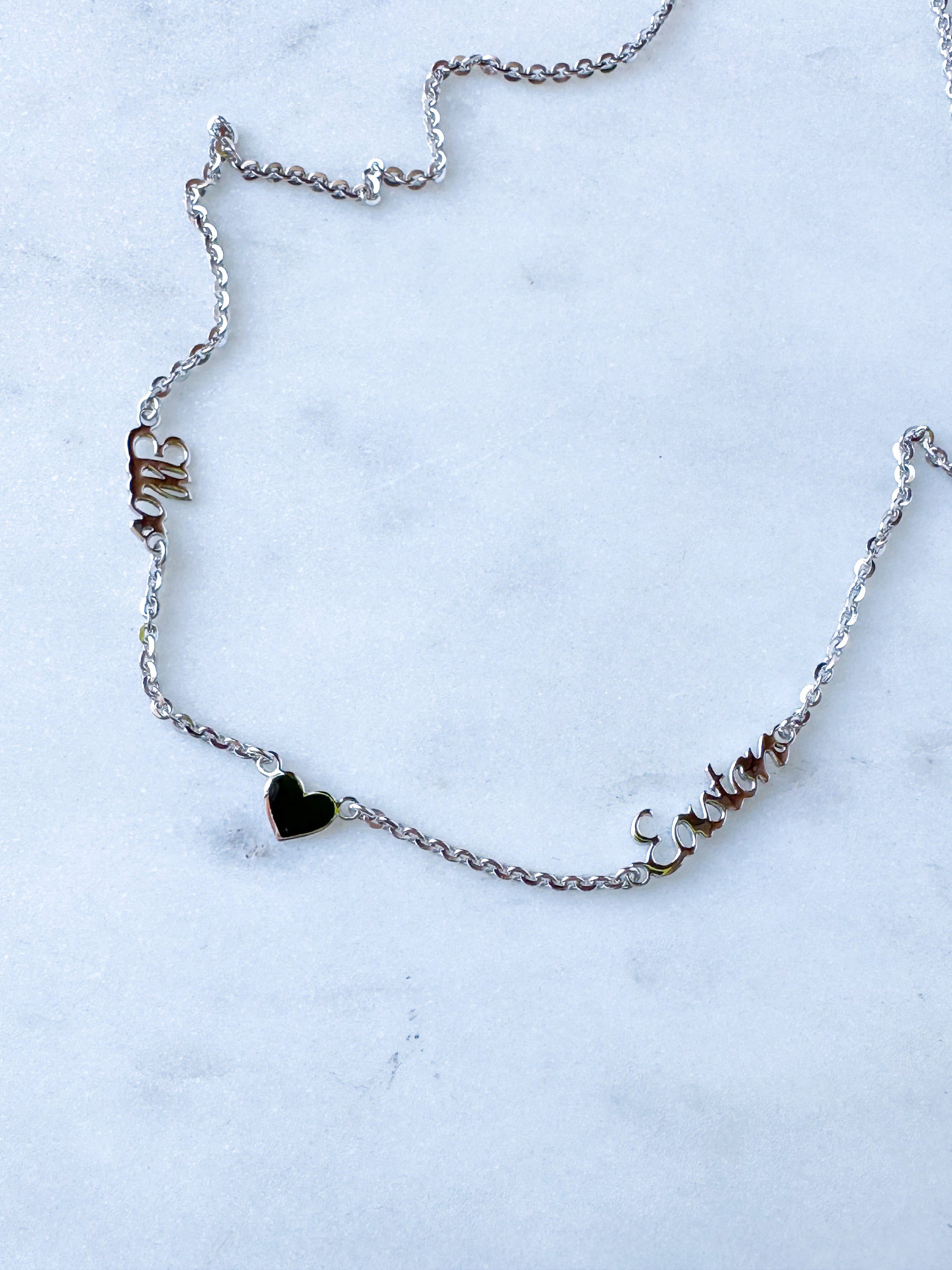 Two Name Heart Necklace