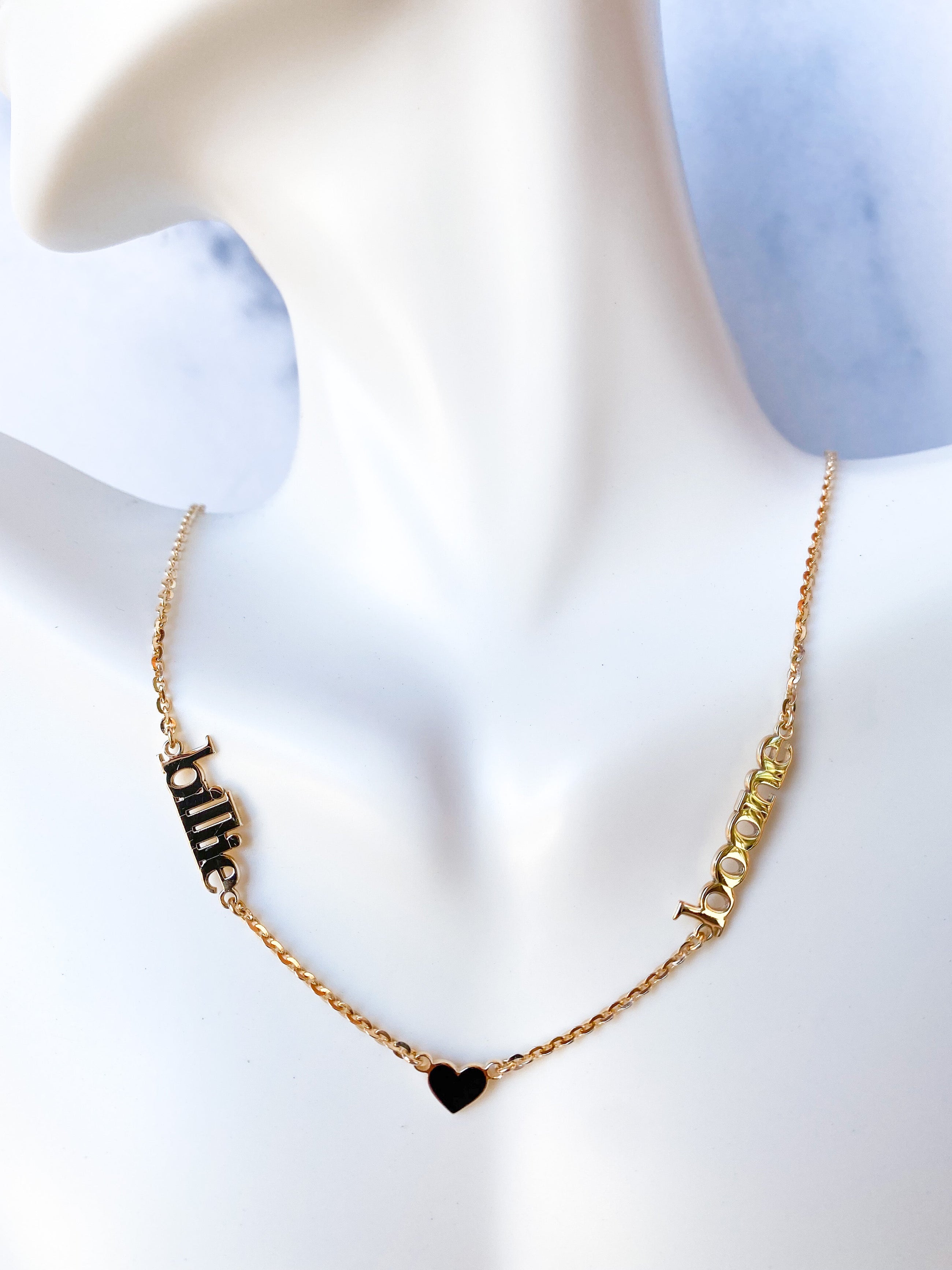 Two Name Heart Necklace