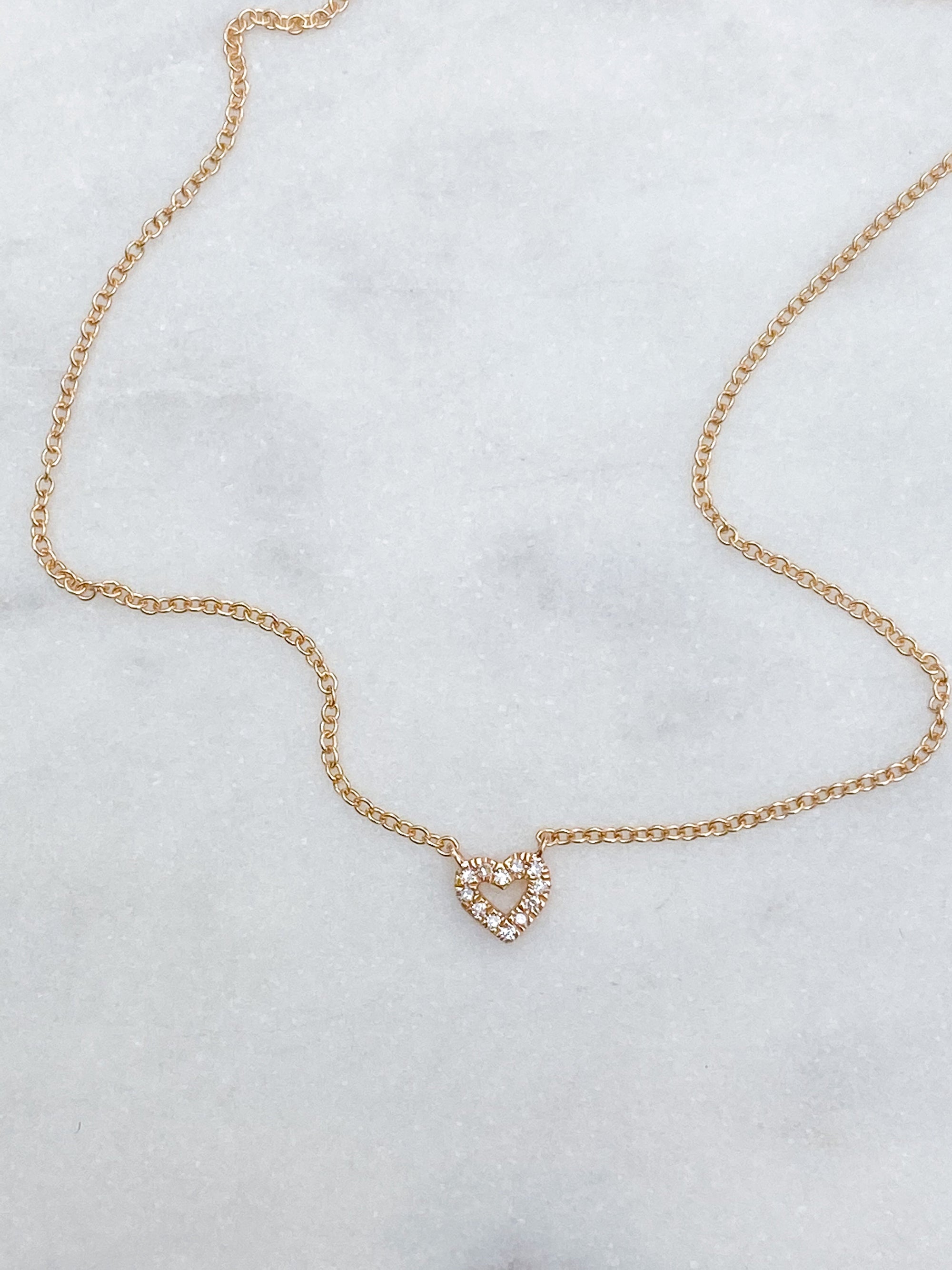 Nano Diamond Heart Necklace