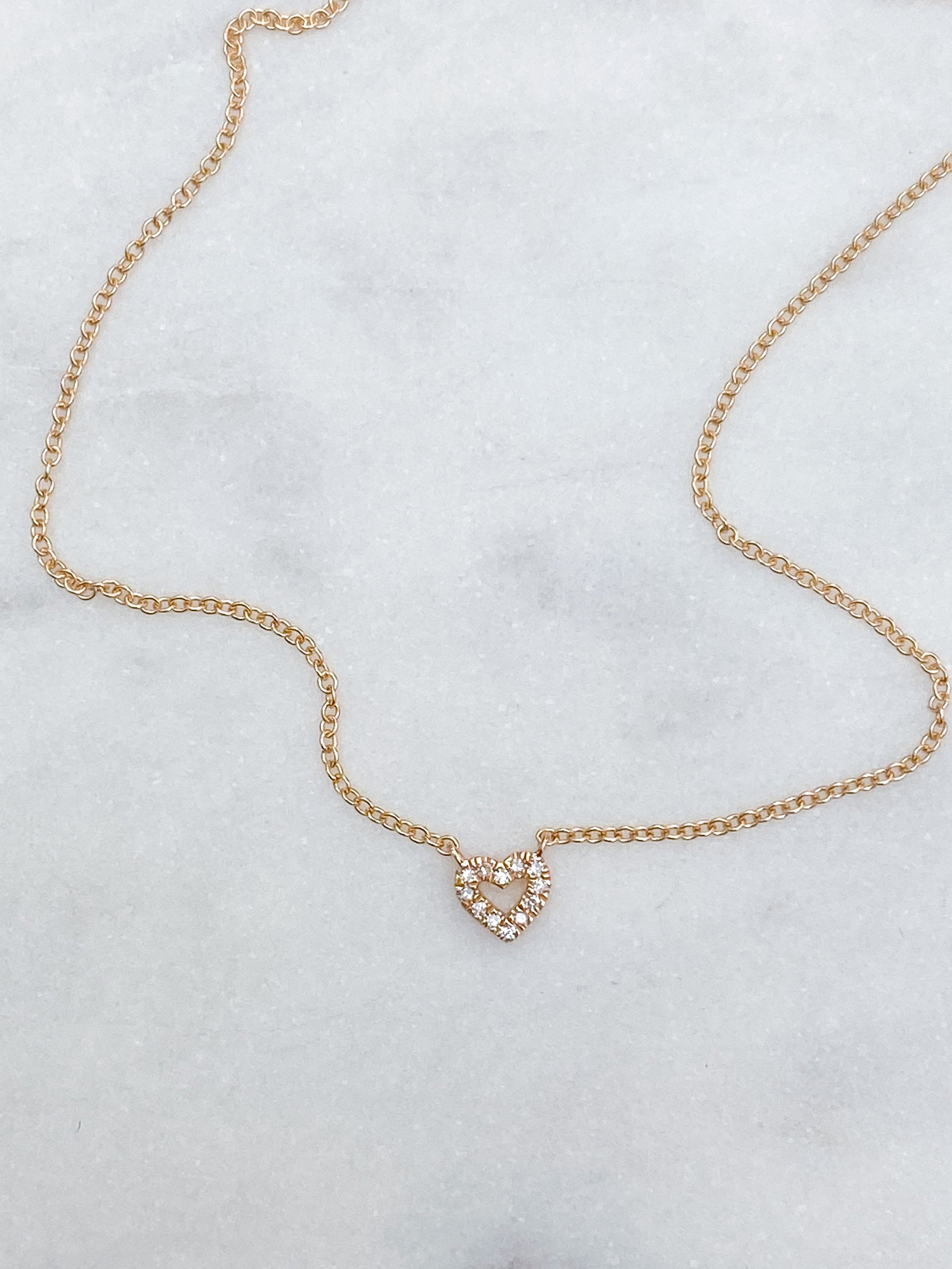 Nano Diamond Heart Necklace
